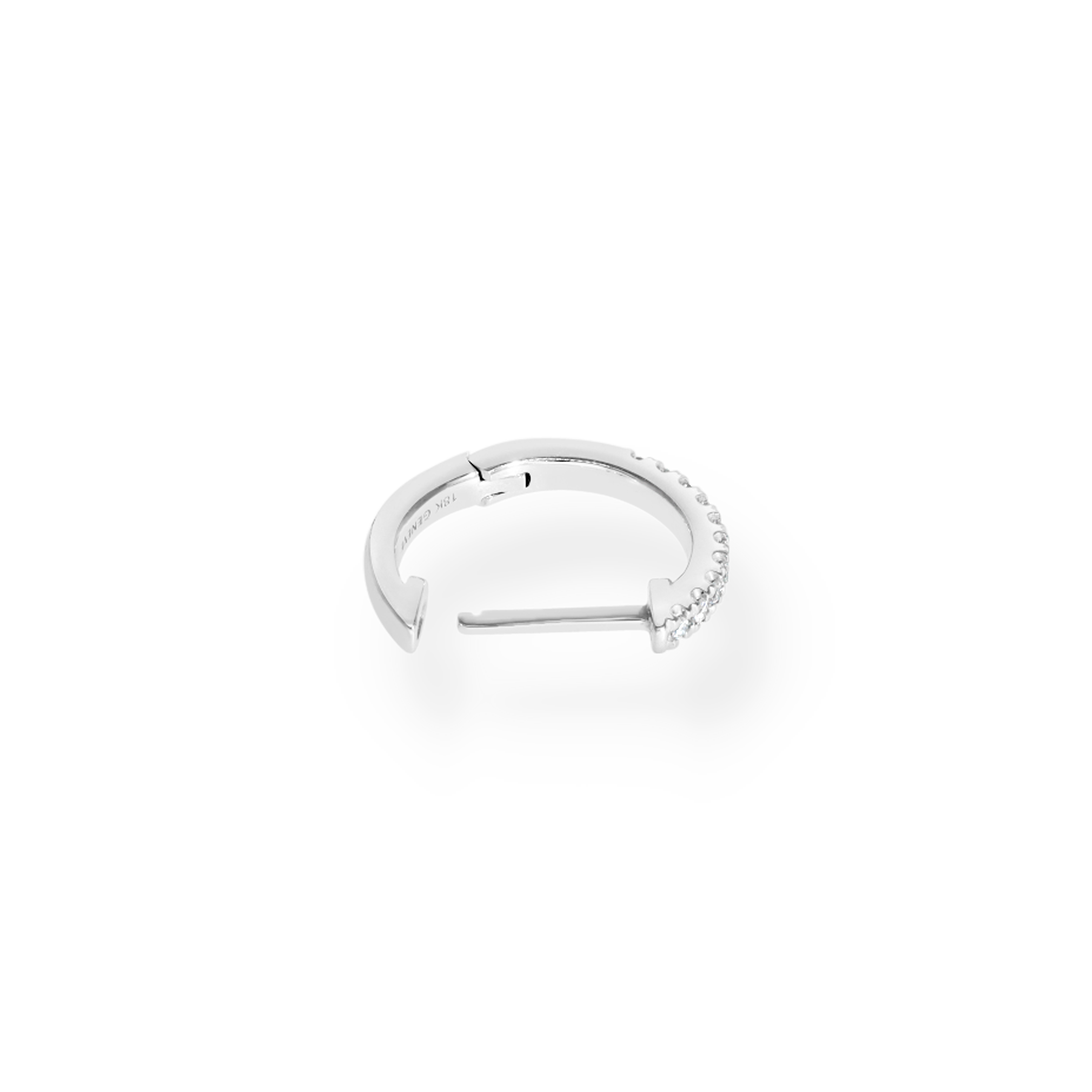 WHITE DIAMOND HOOP EARRINGS