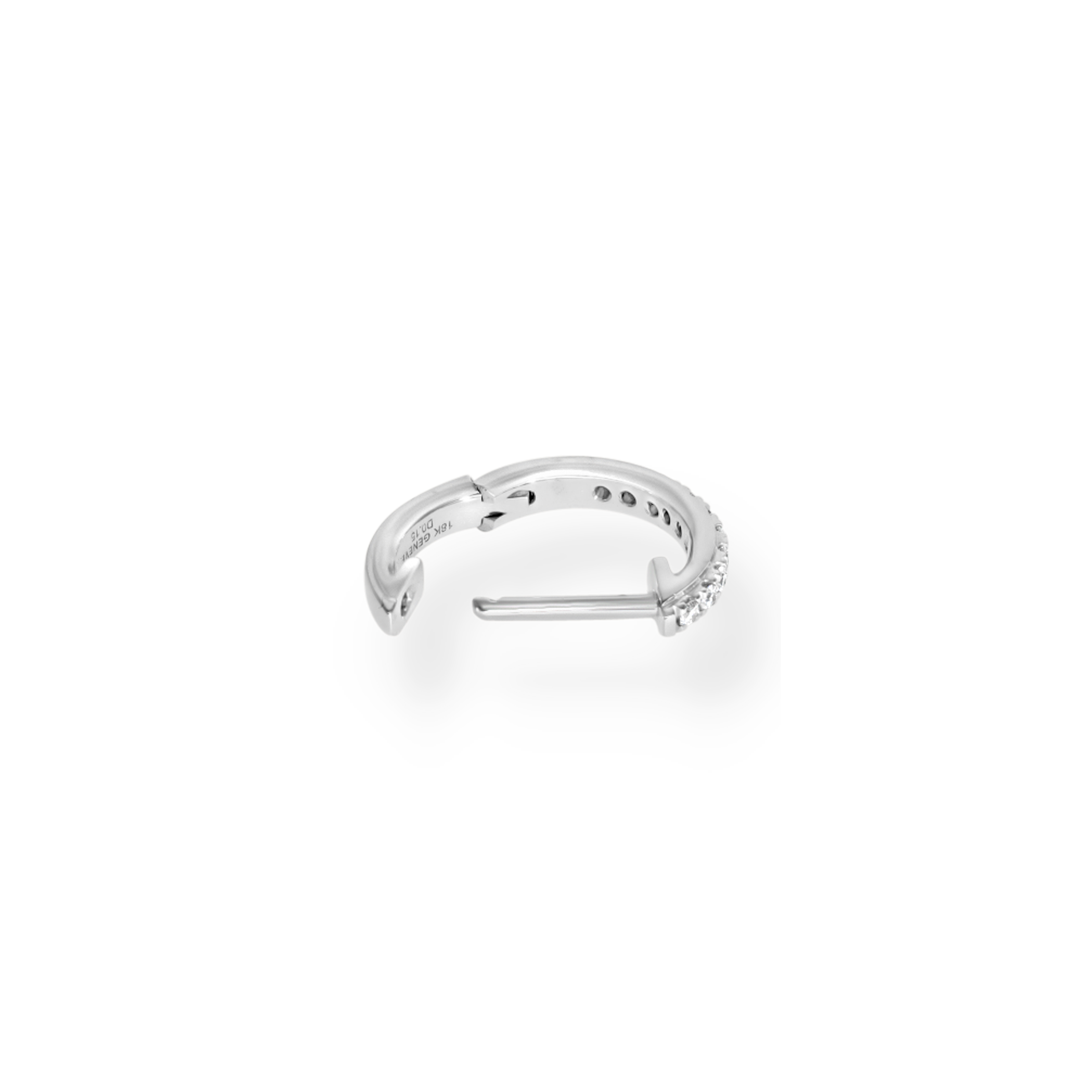WHITE DIAMOND HOOP EARRINGS