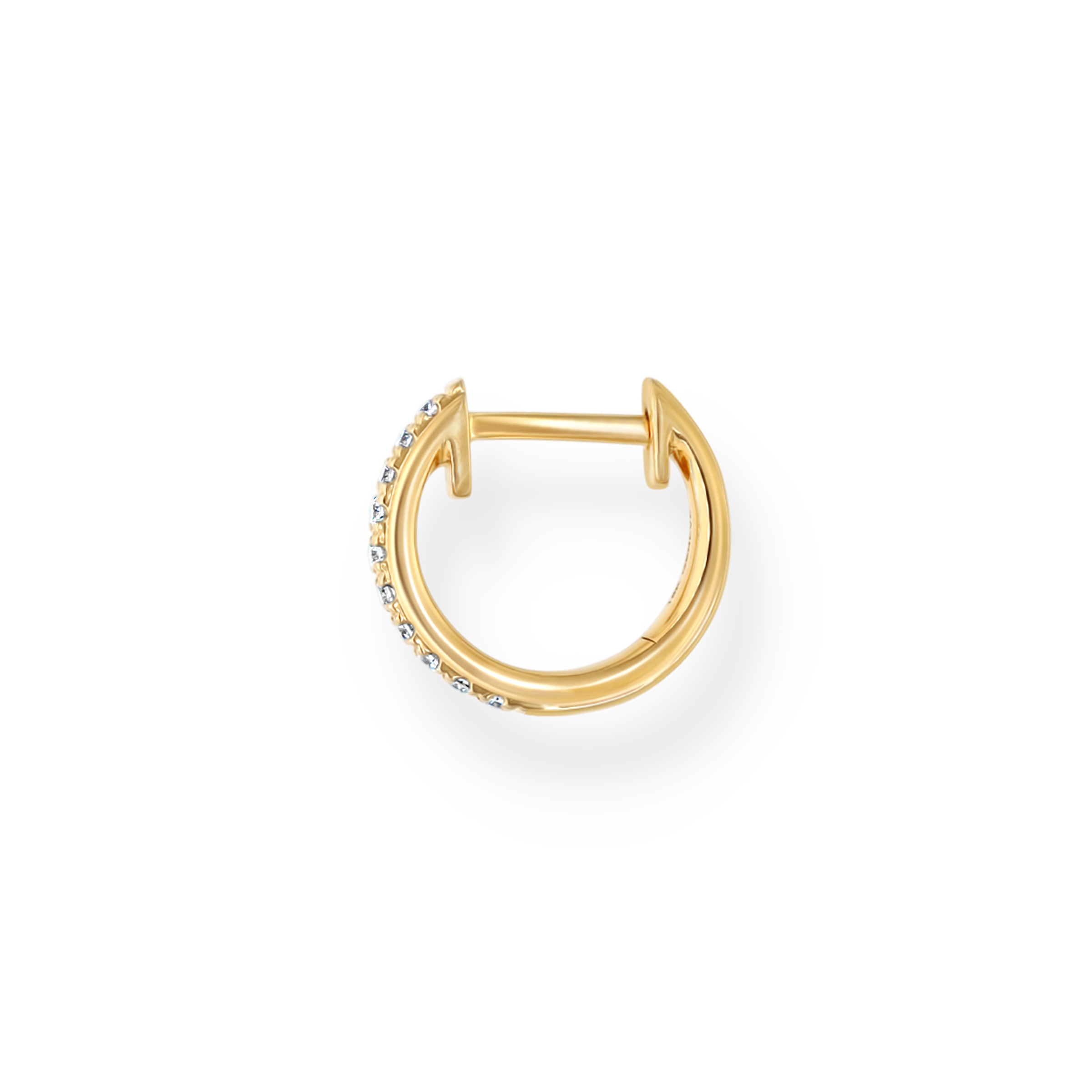 WHITE DIAMOND HOOP EARRINGS