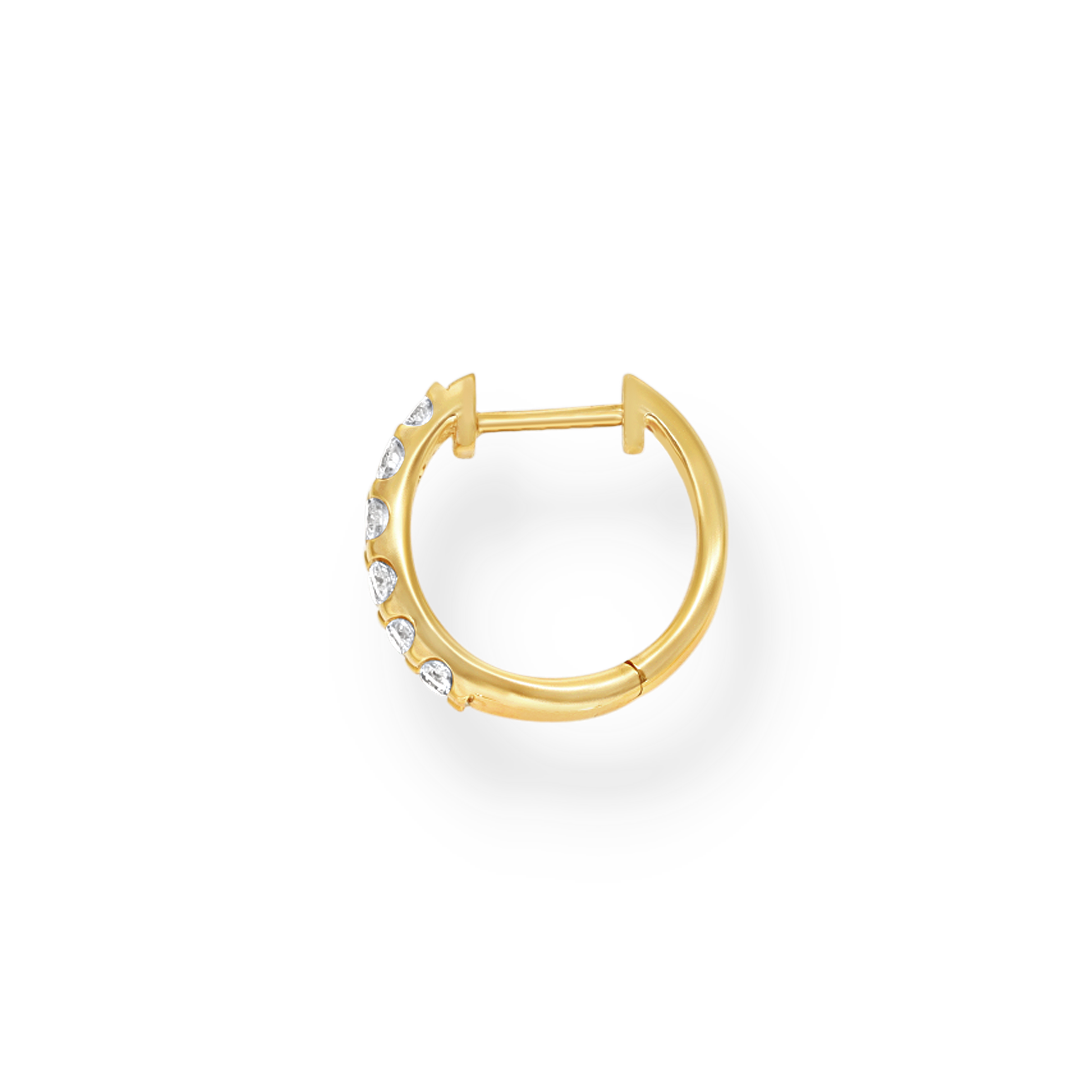 WHITE DIAMOND HOOP EARRINGS