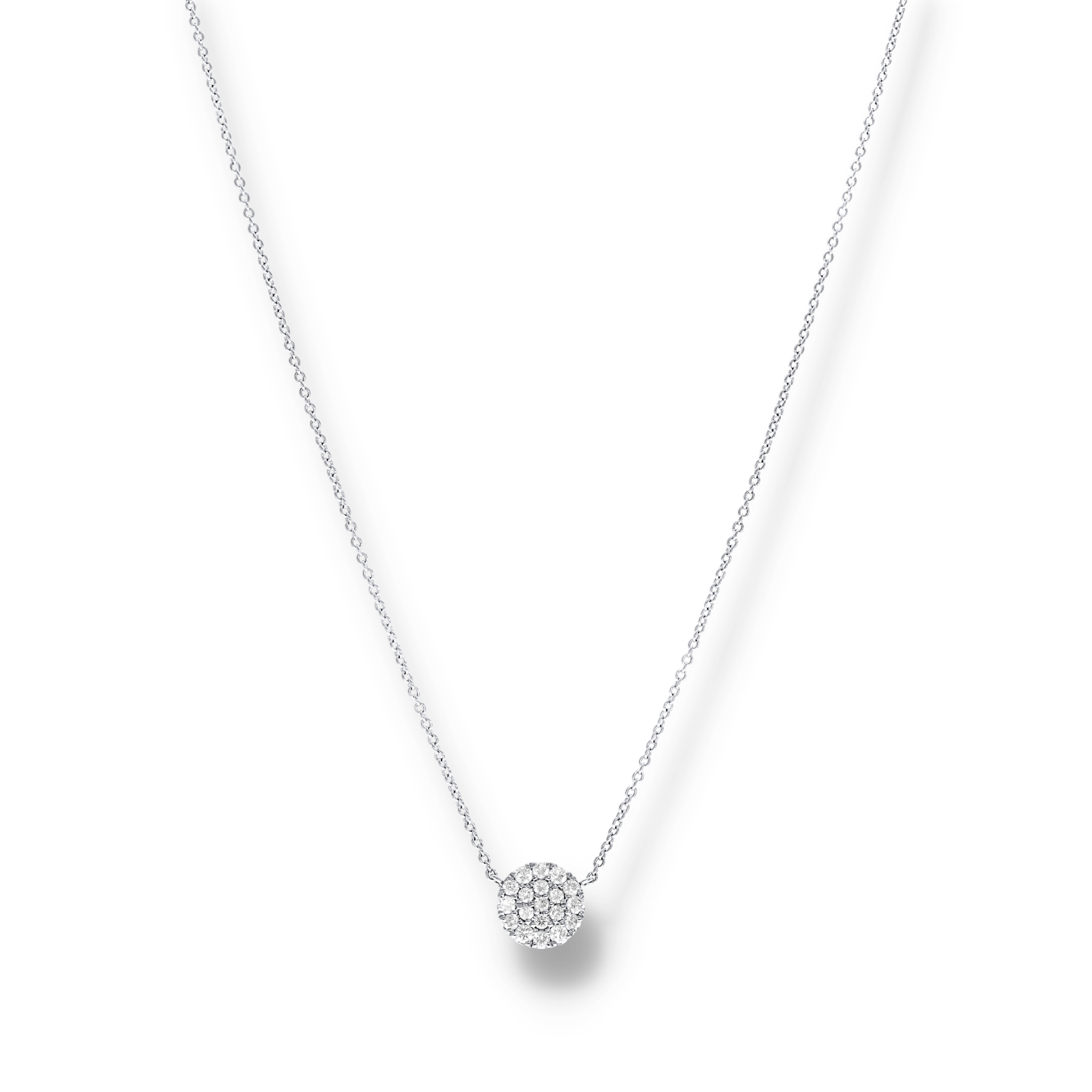 WHITE DIAMOND CLUSTER NECKLACE