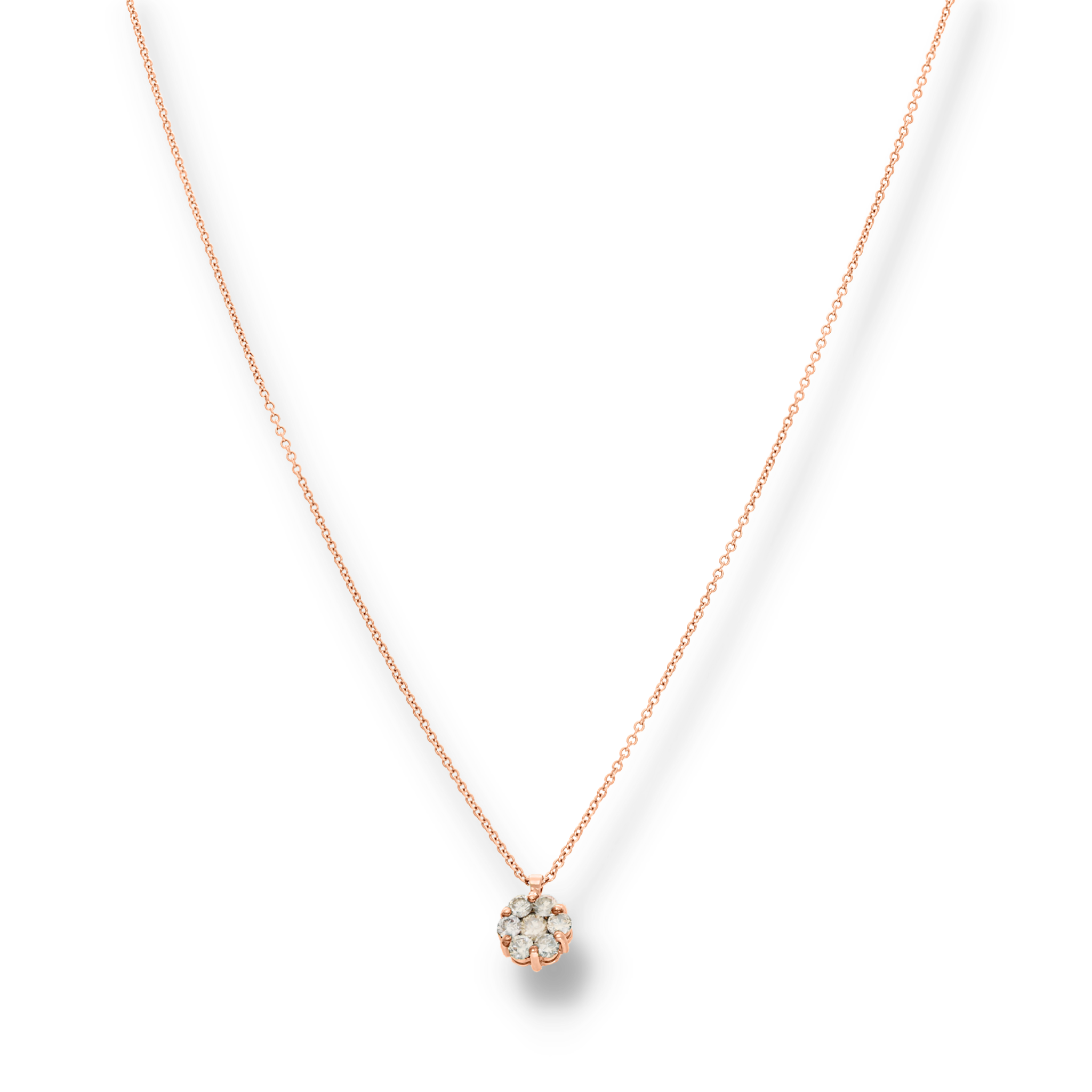 ROSE GOLD CLUSTER NECKLACE
