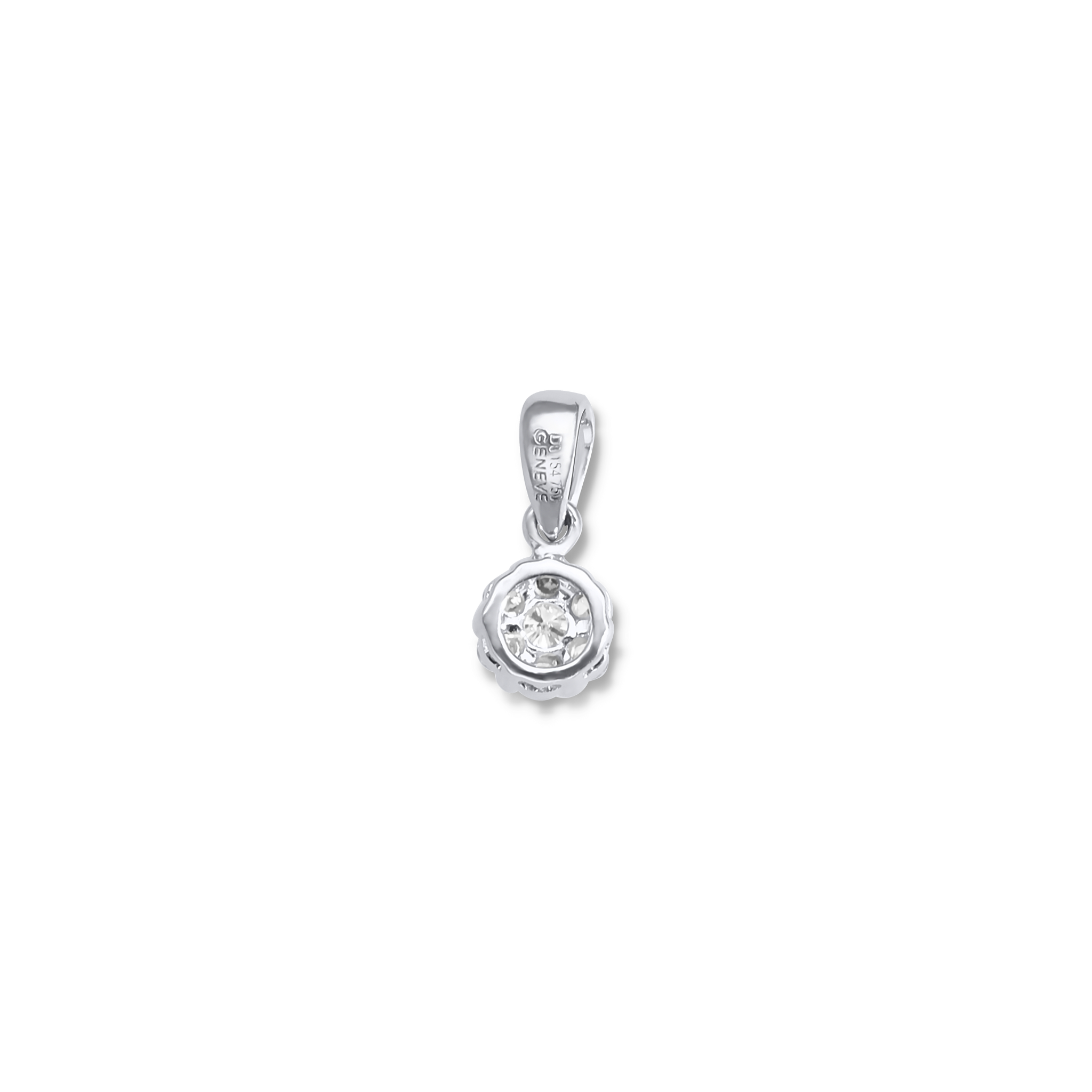 WHITE DIAMOND CLUSTER PENDANT
