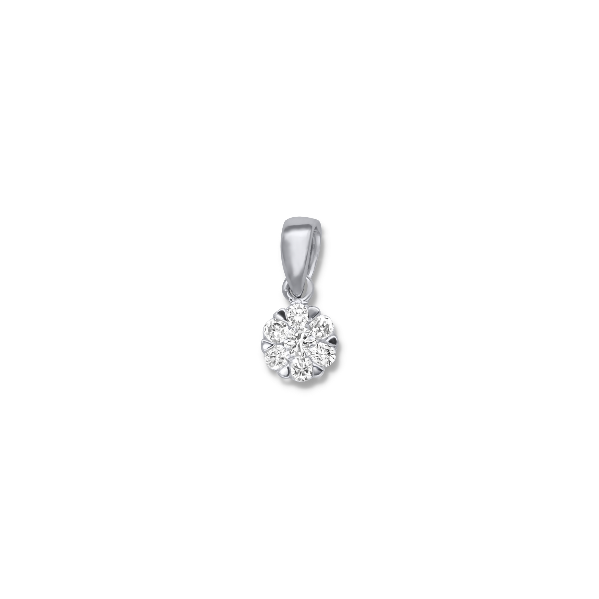 WHITE DIAMOND CLUSTER PENDANT