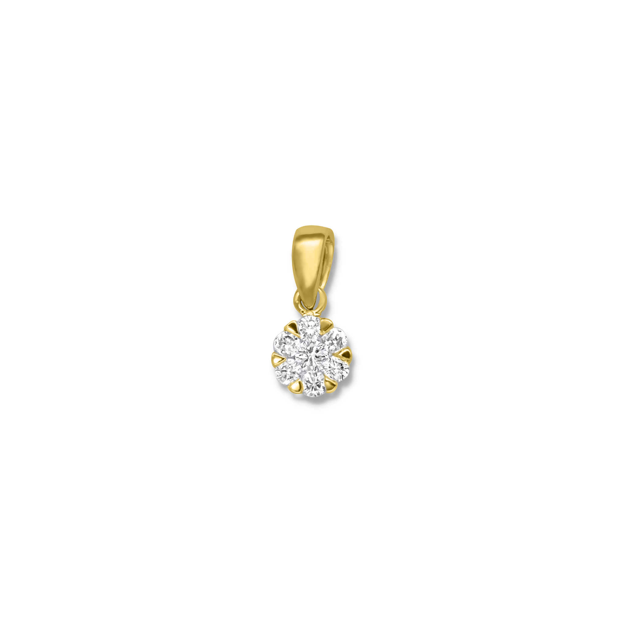 WHITE DIAMOND CLUSTER PENDANT