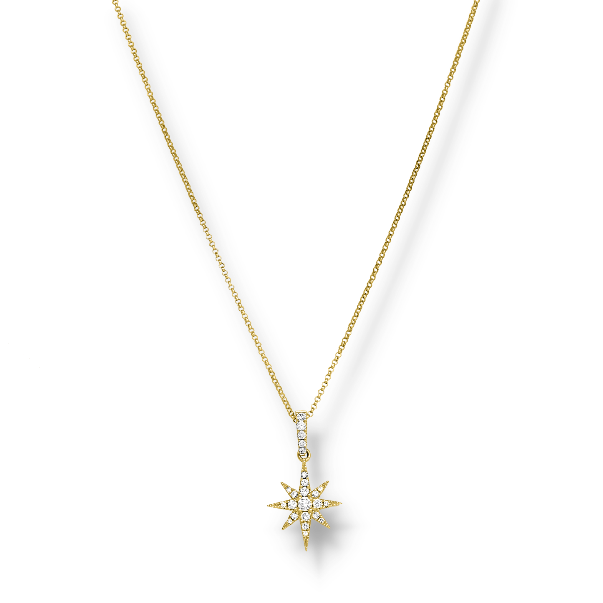 WHITE DIAMOND CLUSTER PENDANT