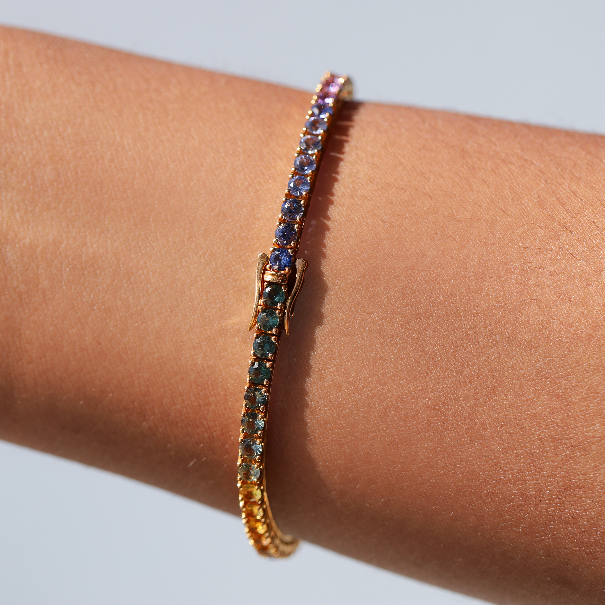 DIAMOND RAINBOW TENNIS BRACELET