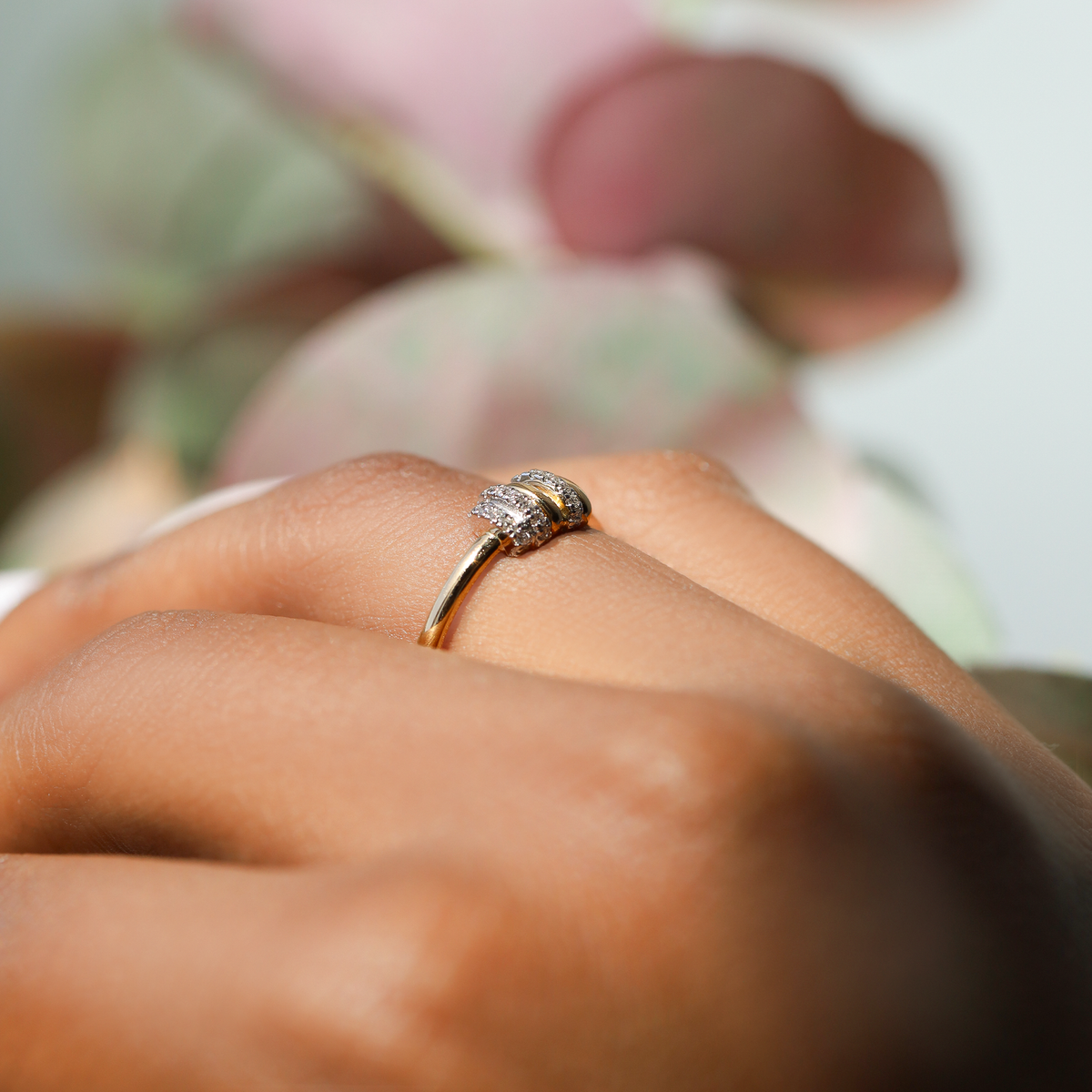 TWO TONE DIAMOND RING