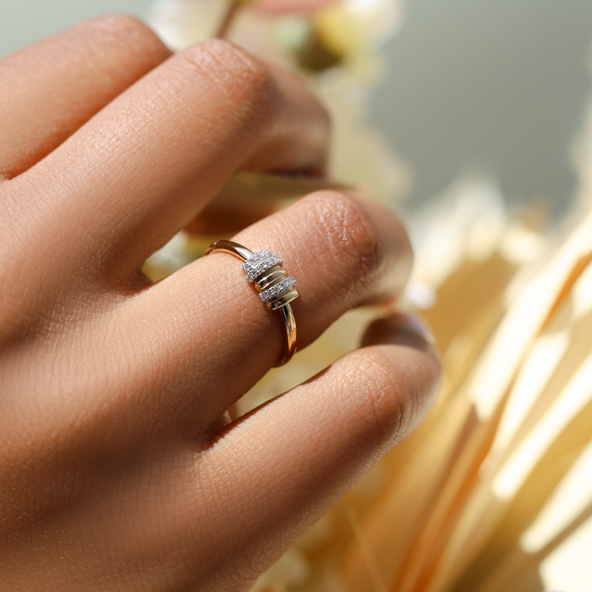TWO TONE DIAMOND RING
