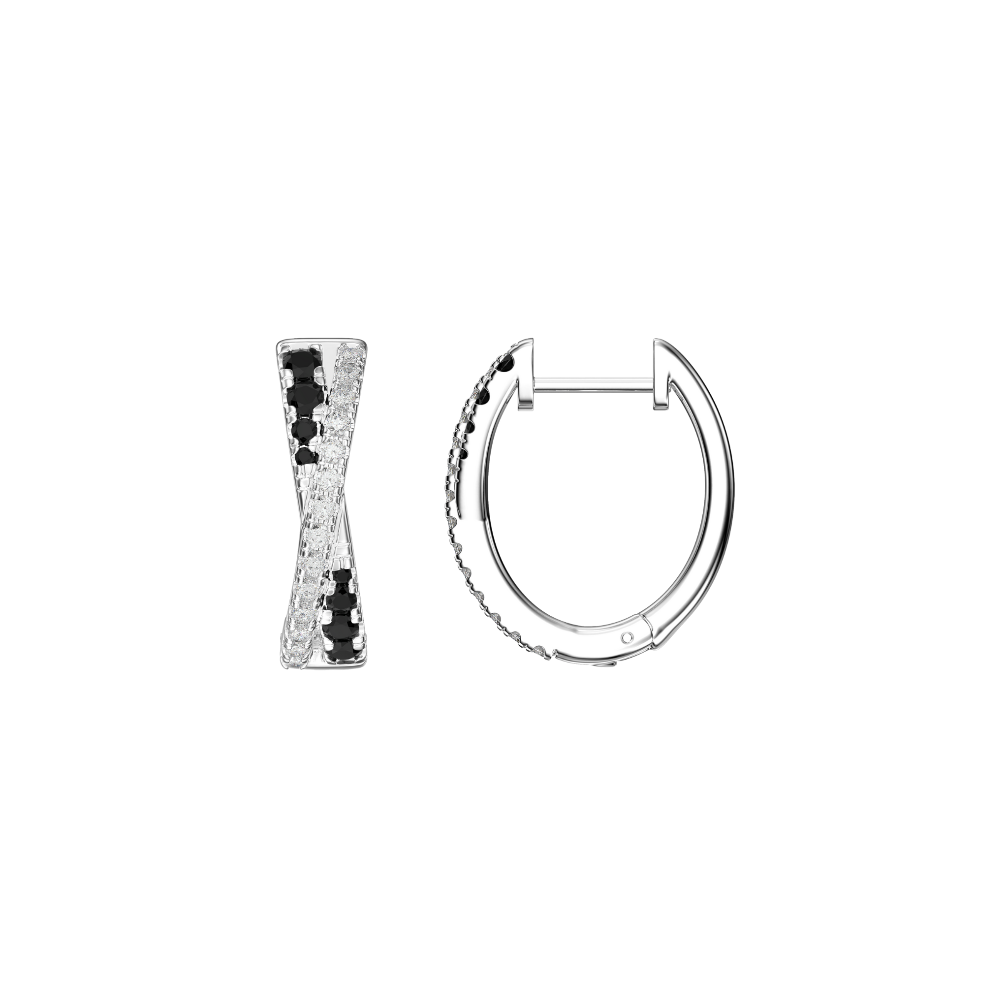 BLACK & WHITE DIAMOND EARRINGS