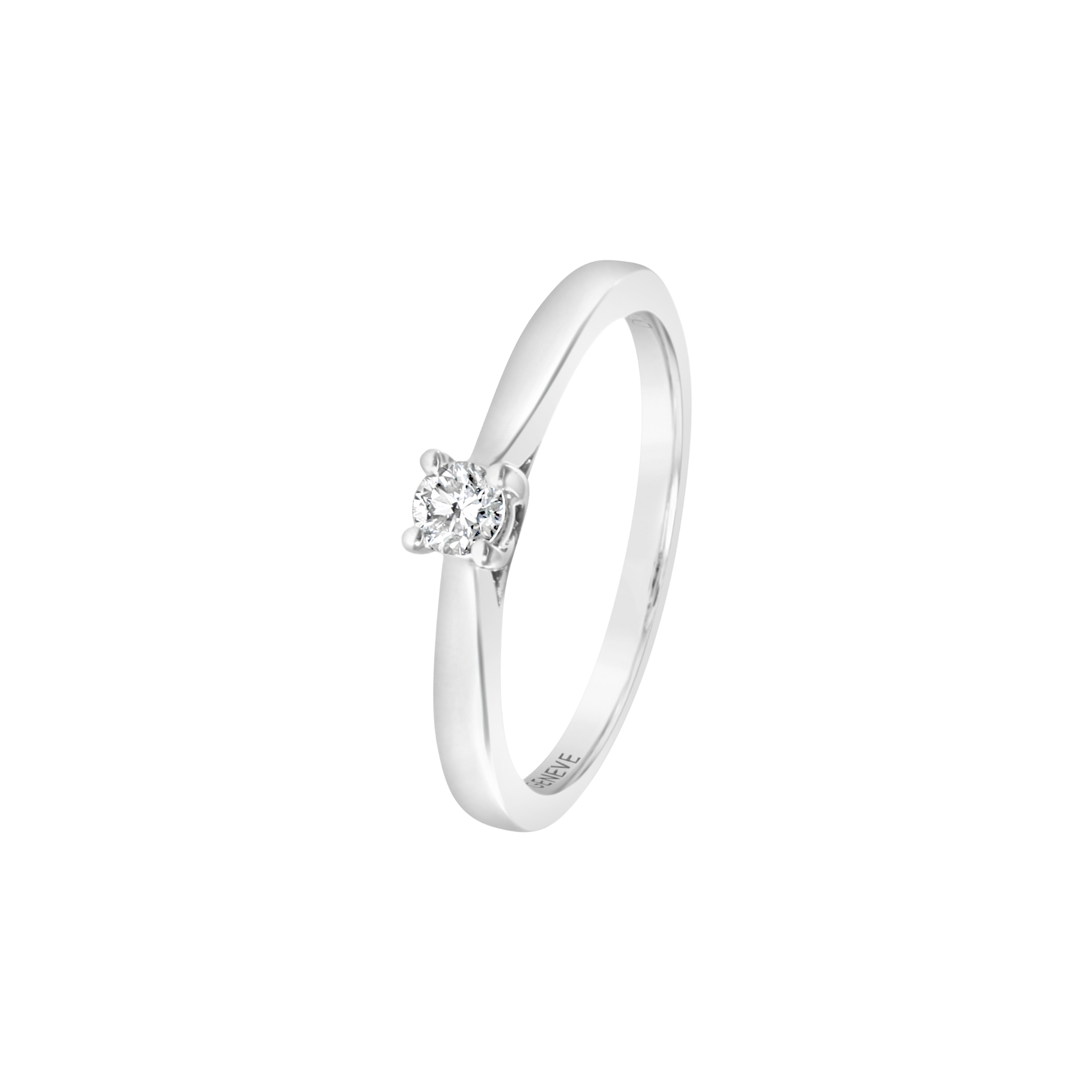 WHITE DIAMOND SOLITAIRE RING