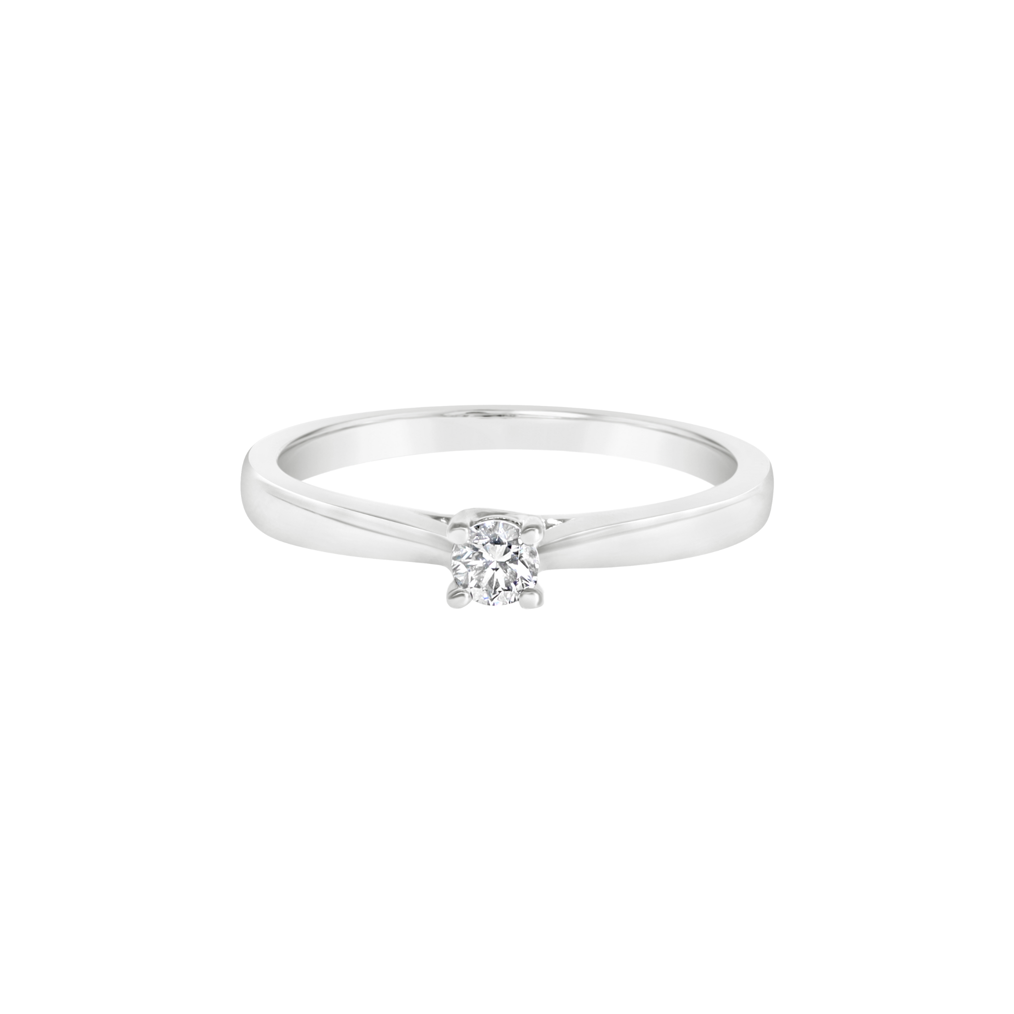 WHITE DIAMOND SOLITAIRE RING