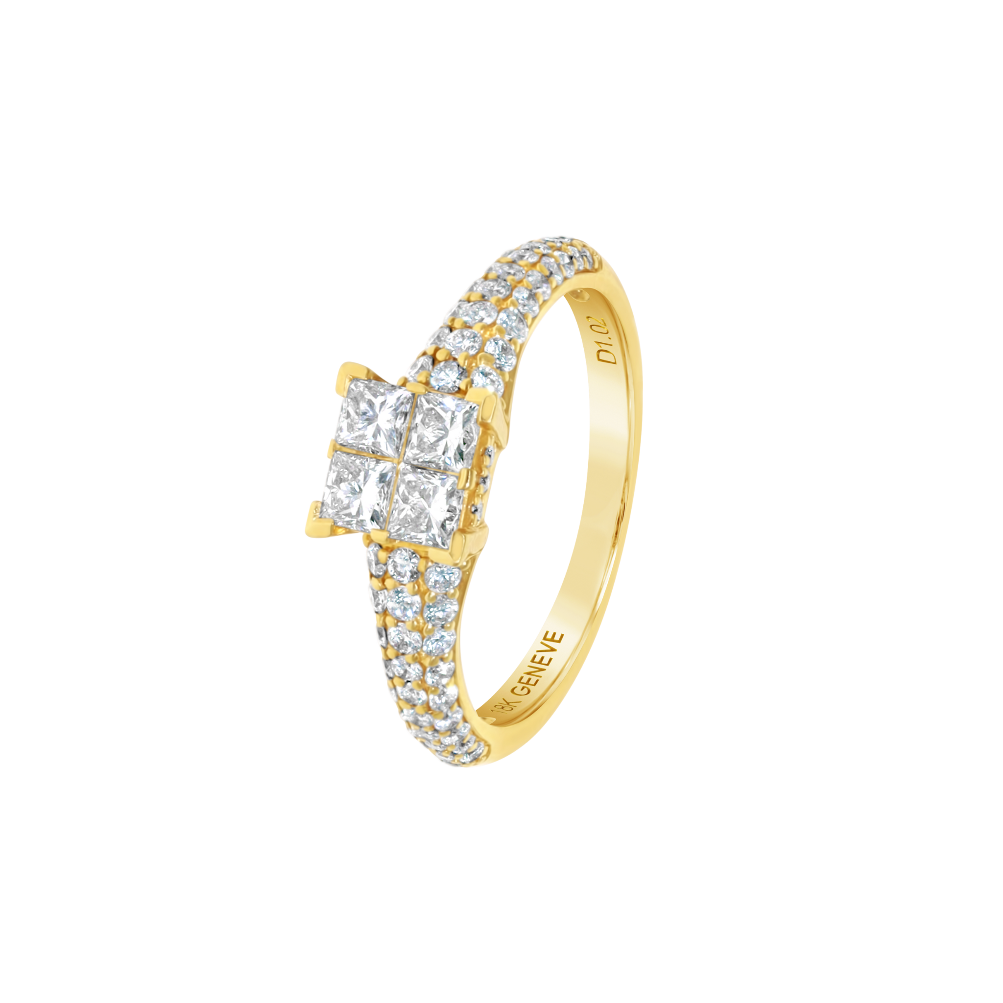 WHITE DIAMOND CLUSTER RING