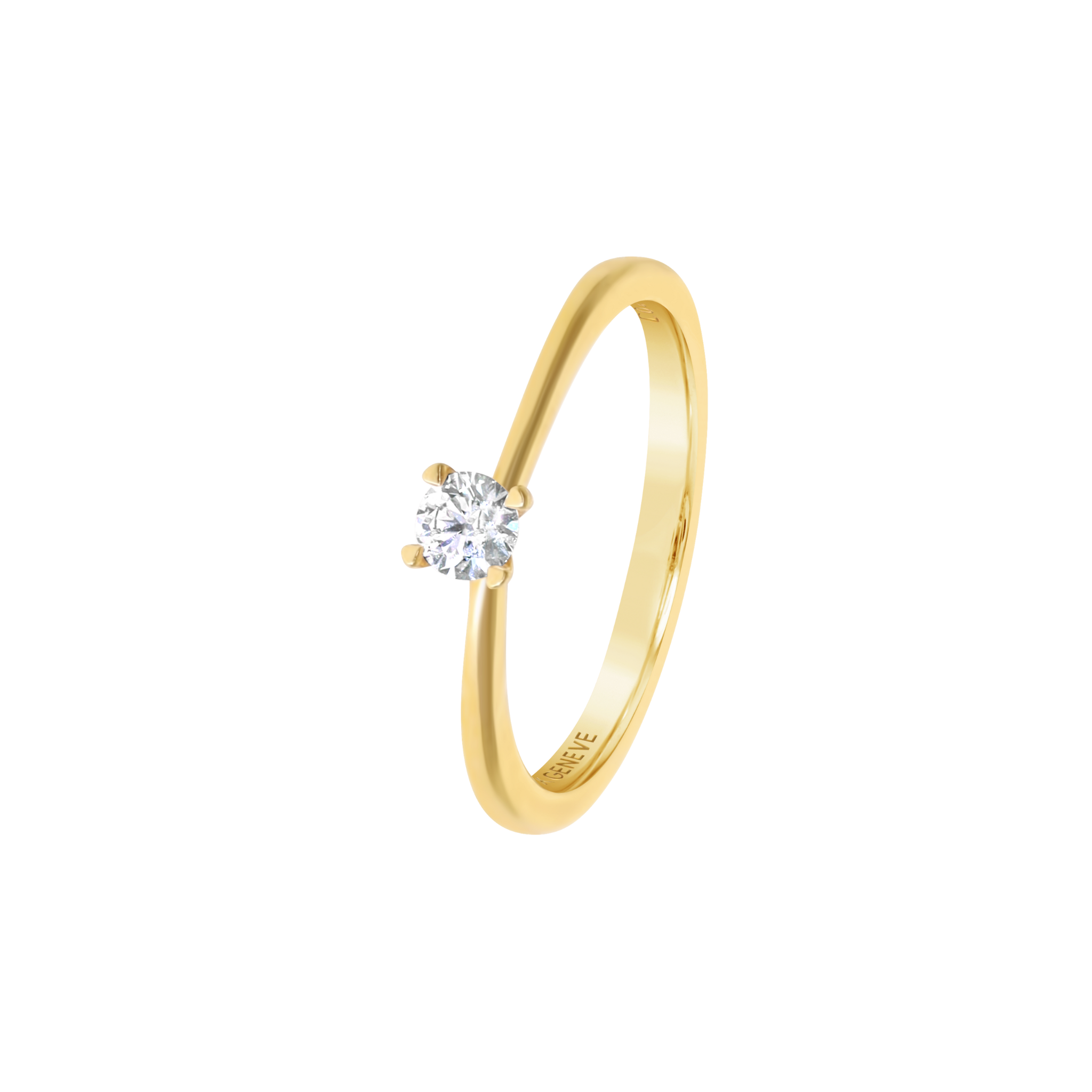 WHITE DIAMOND SOLITAIRE RING