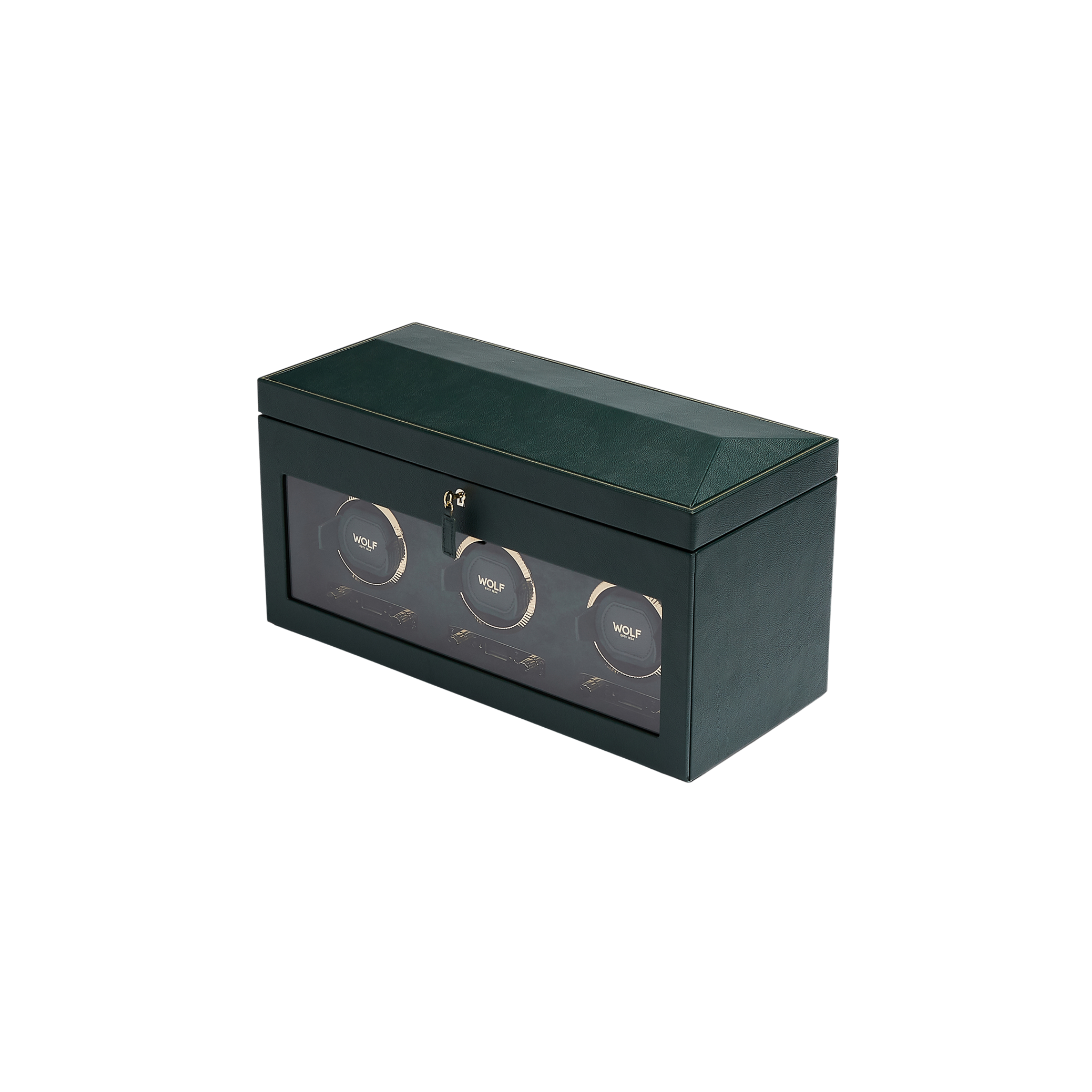 BRITISH RACING TRIPLE WATCH WINDER WITH STORAGE