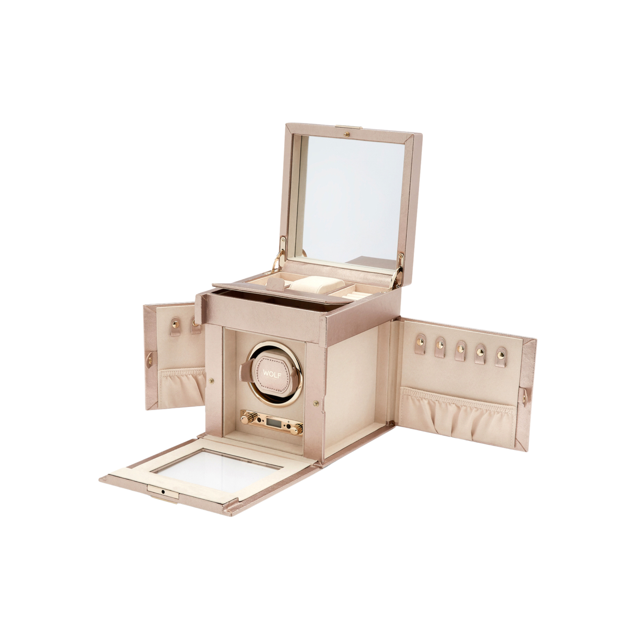 PALERMO SINGLE WATCH WINDER WITH JEWELLERY STORAGE