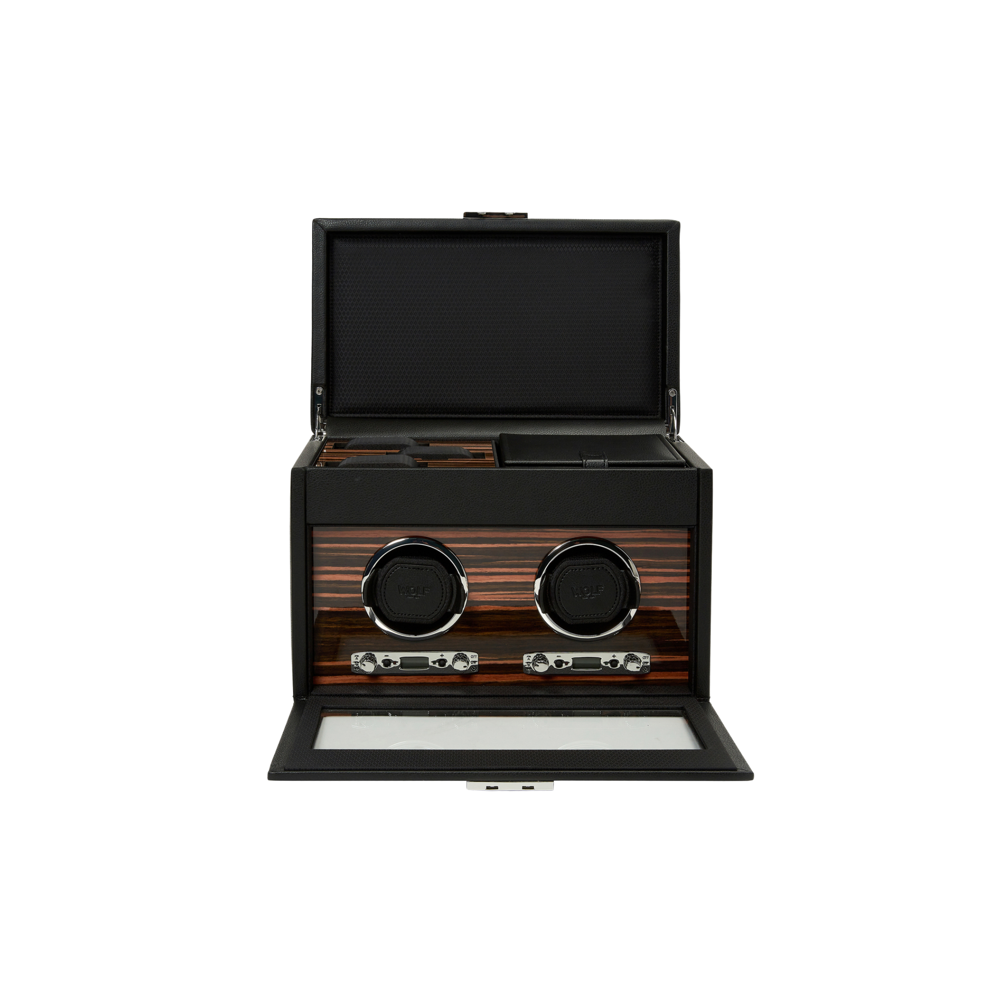 ROADSTER DOUBLE WATCH WINDER WITH STORAGE