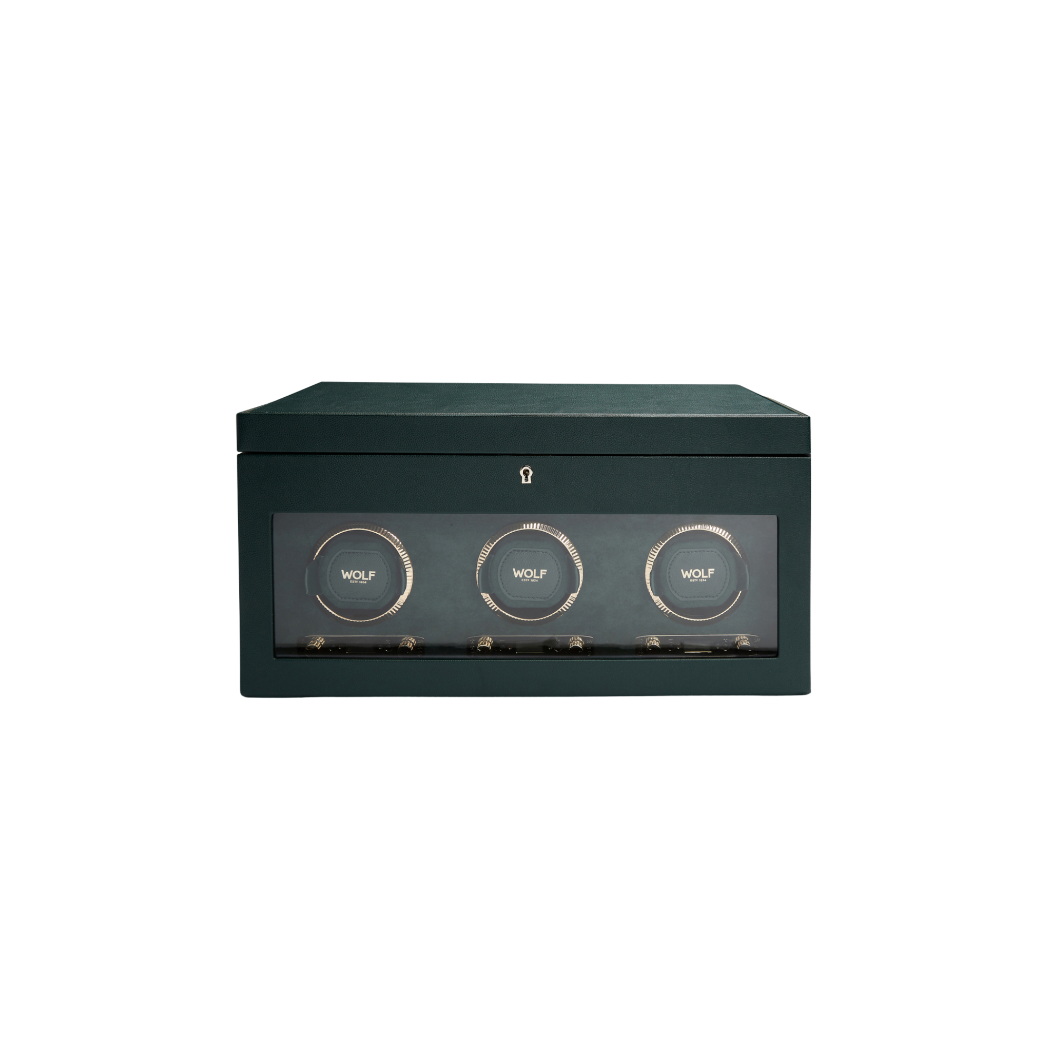 BRITISH RACING TRIPLE WATCH WINDER WITH STORAGE