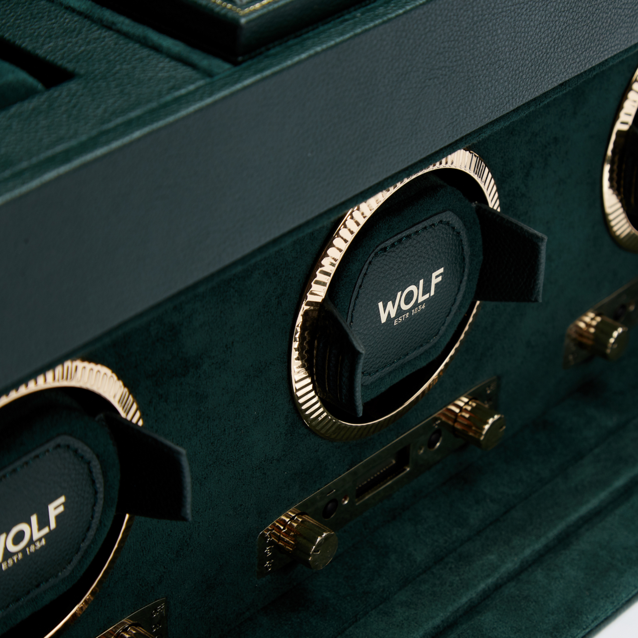 BRITISH RACING TRIPLE WATCH WINDER WITH STORAGE