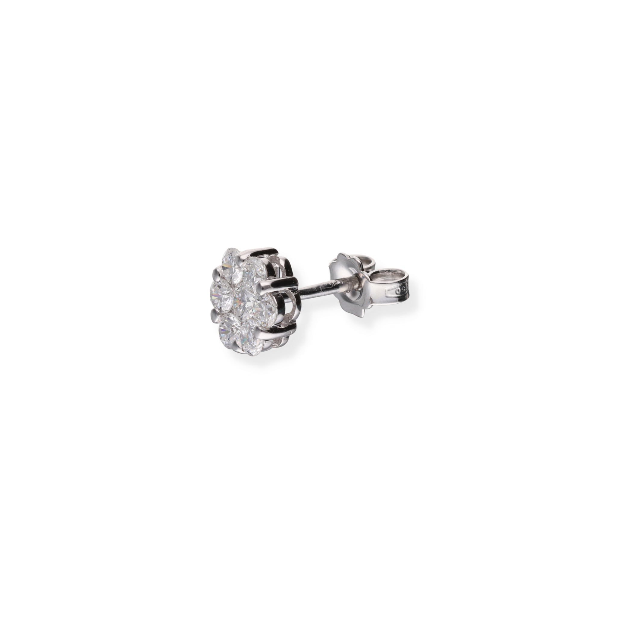 WHITE DIAMOND STUD EARRINGS