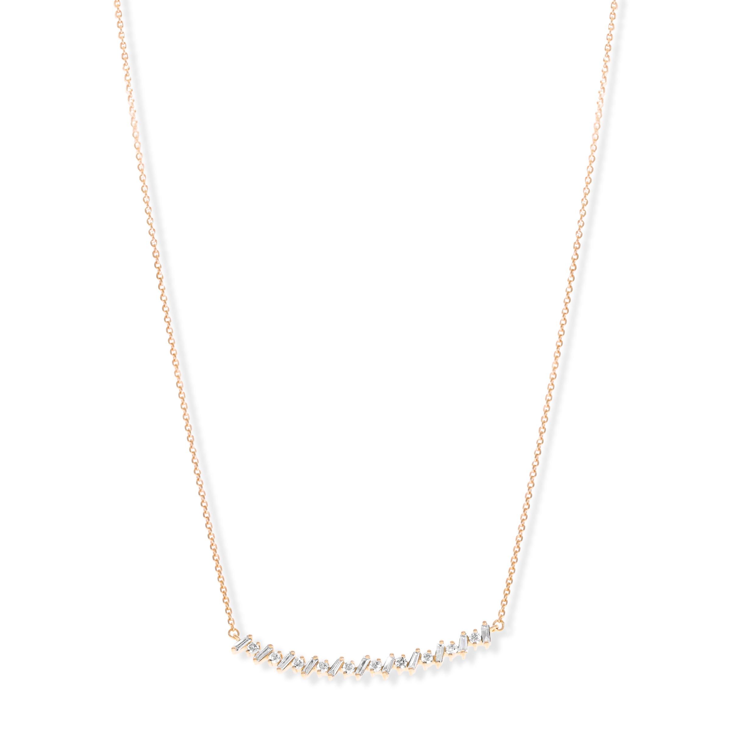 WHITE DIAMOND CLUSTER NECKLACE
