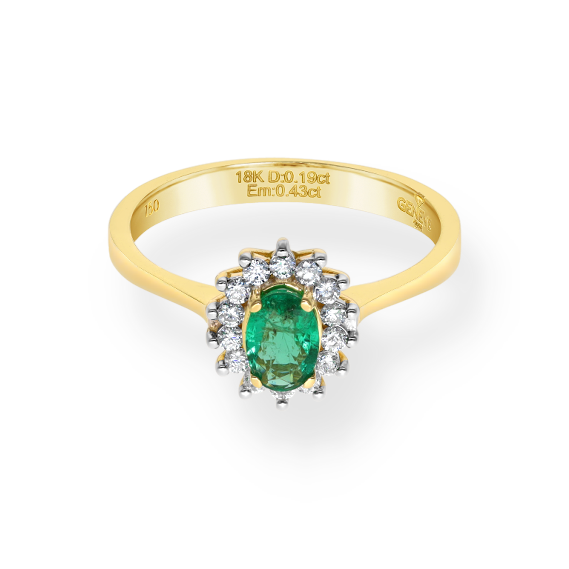 YELLOW GOLD HALO RING