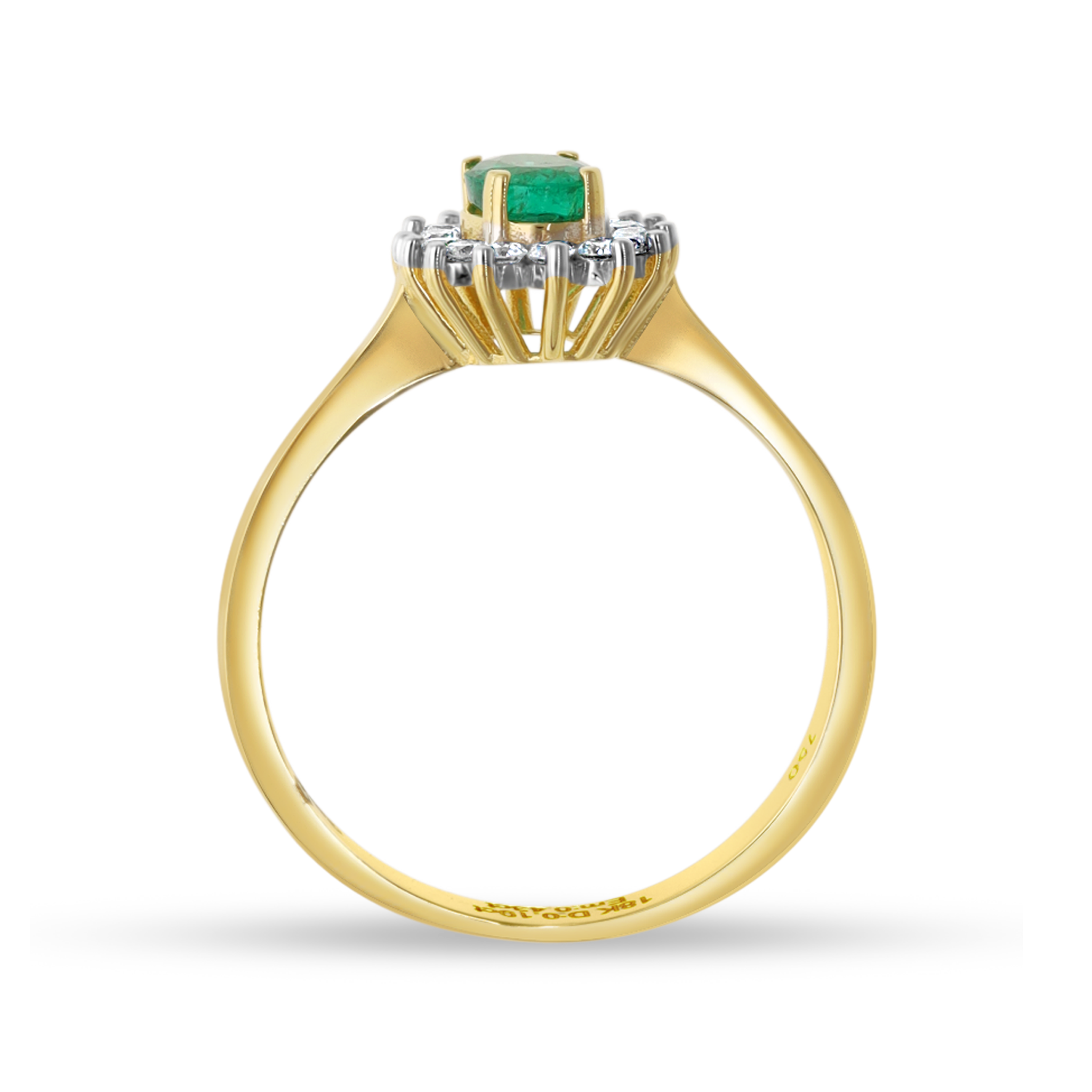 YELLOW GOLD HALO RING