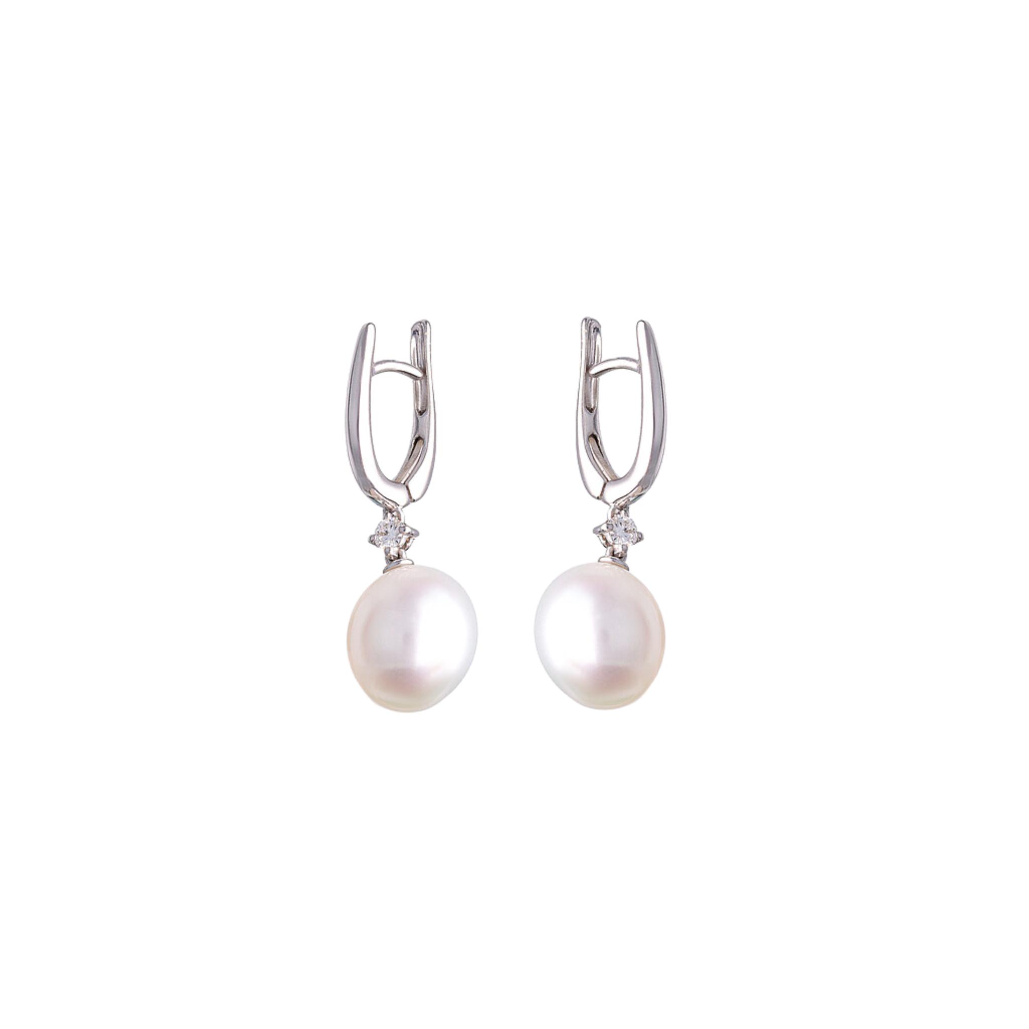 WHITE GOLD DROP EARRINGS