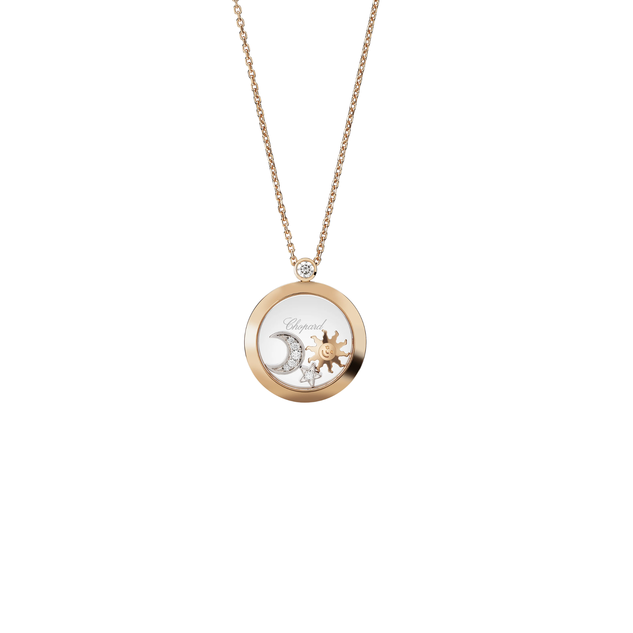 HAPPY SUN, MOON AND STARS NECKLACE