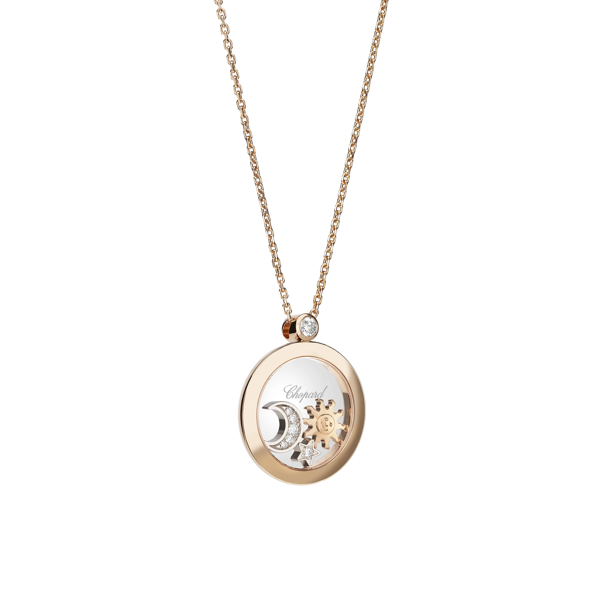 HAPPY SUN, MOON AND STARS NECKLACE
