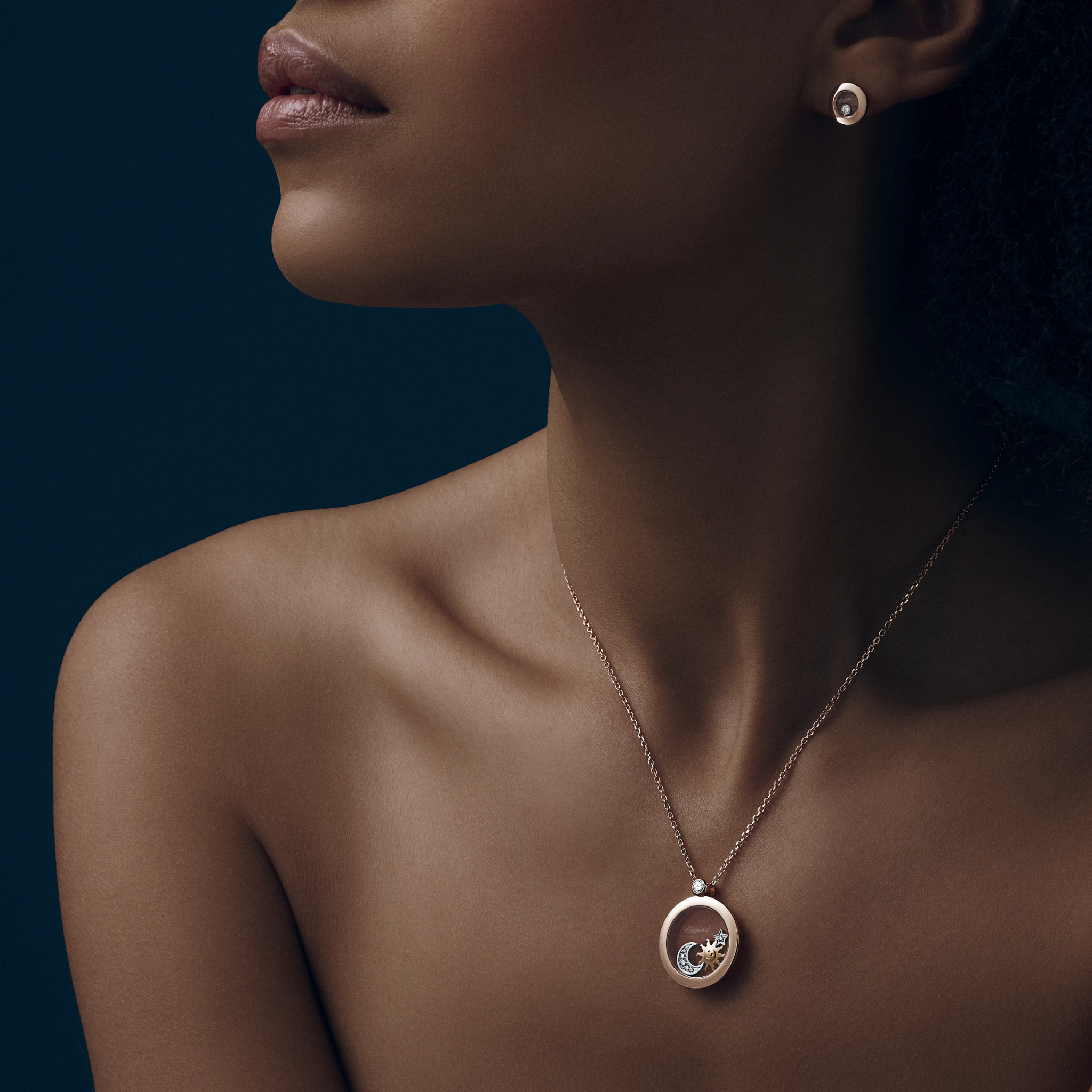HAPPY SUN, MOON AND STARS NECKLACE