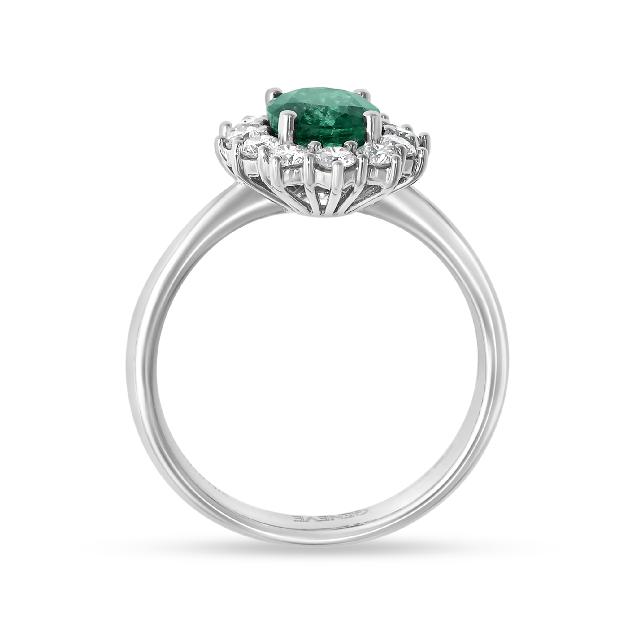 WHITE GOLD HALO RING