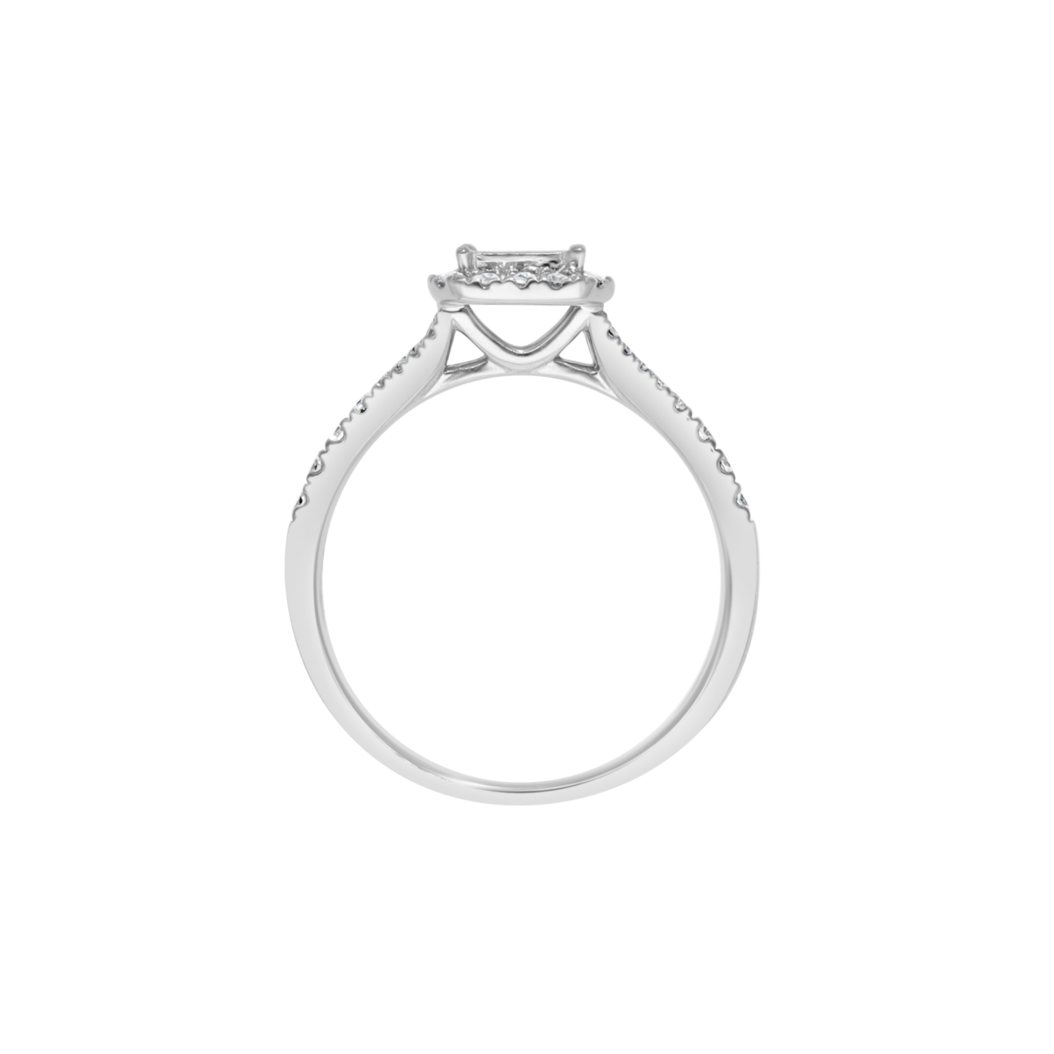 WHITE DIAMOND CLUSTER RING