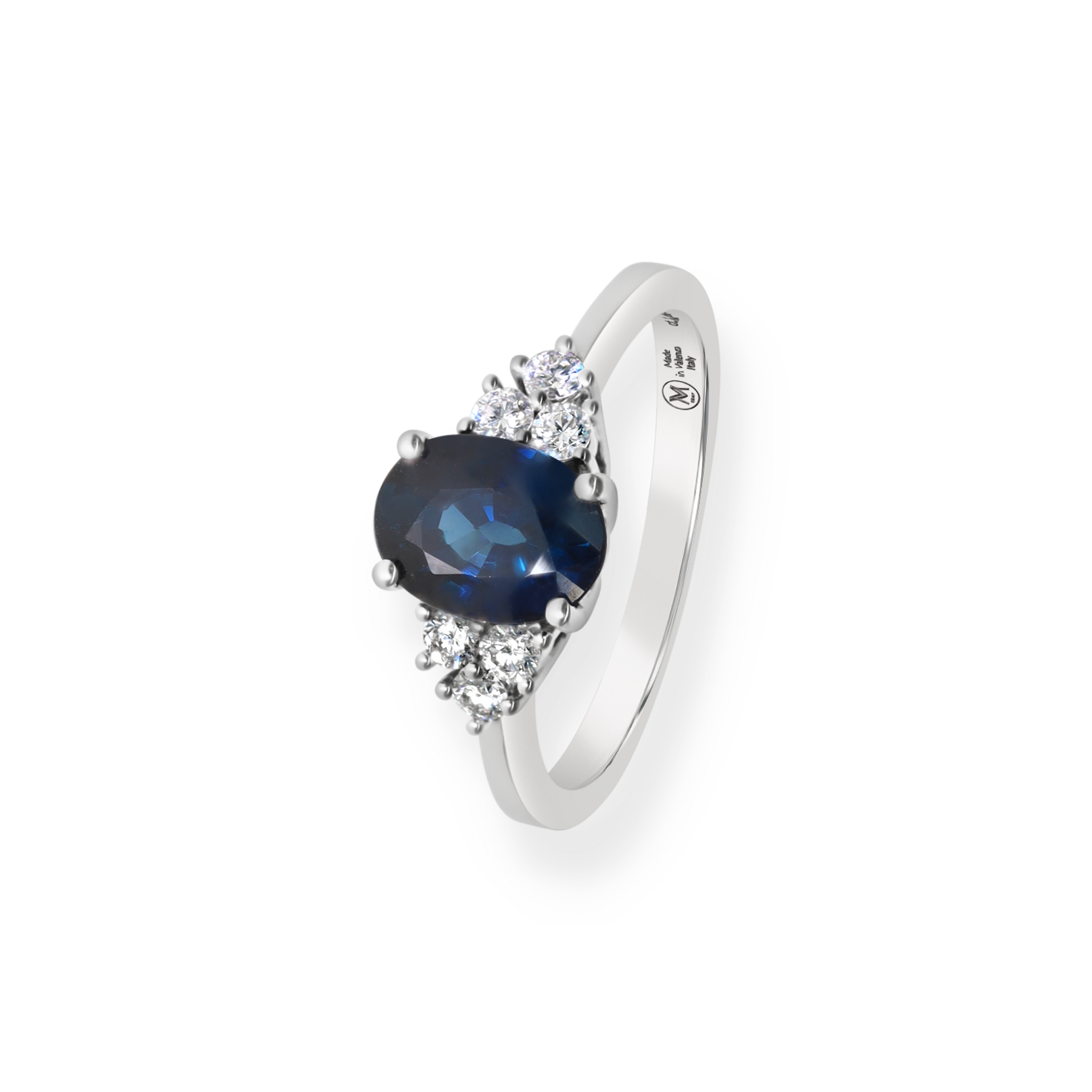 WHITE GOLD HALO RING