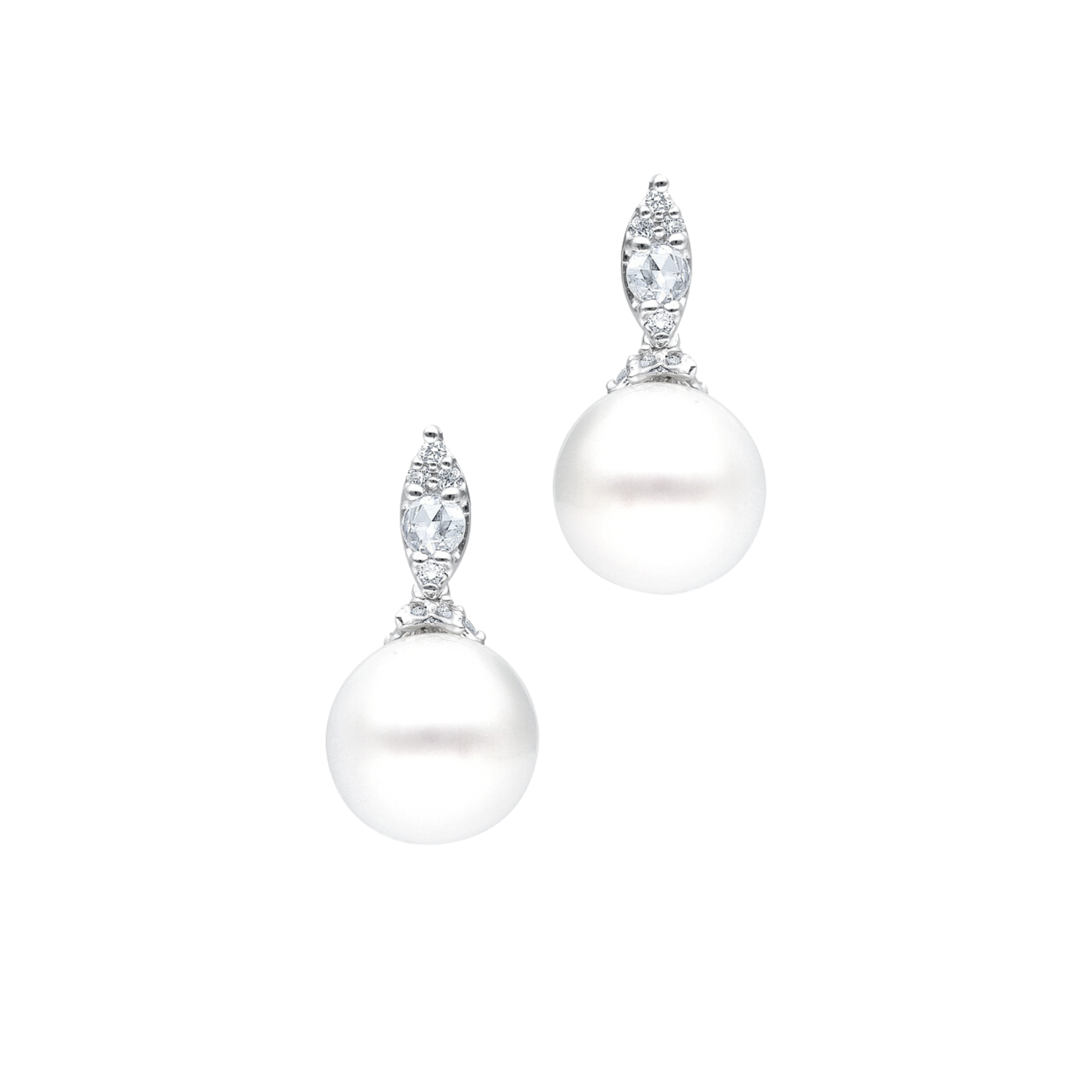 WHITE GOLD DROP EARRINGS