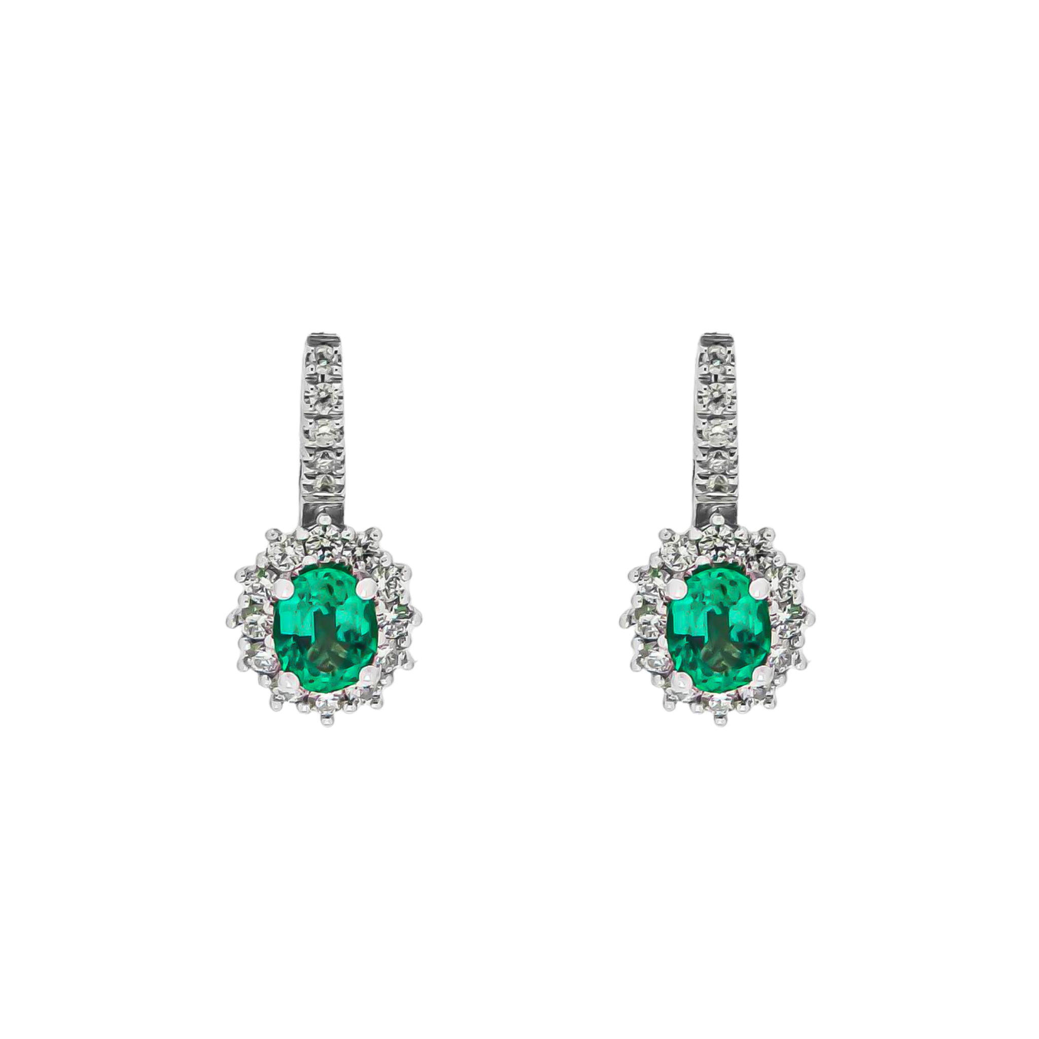 WHITE GOLD DROP EARRINGS