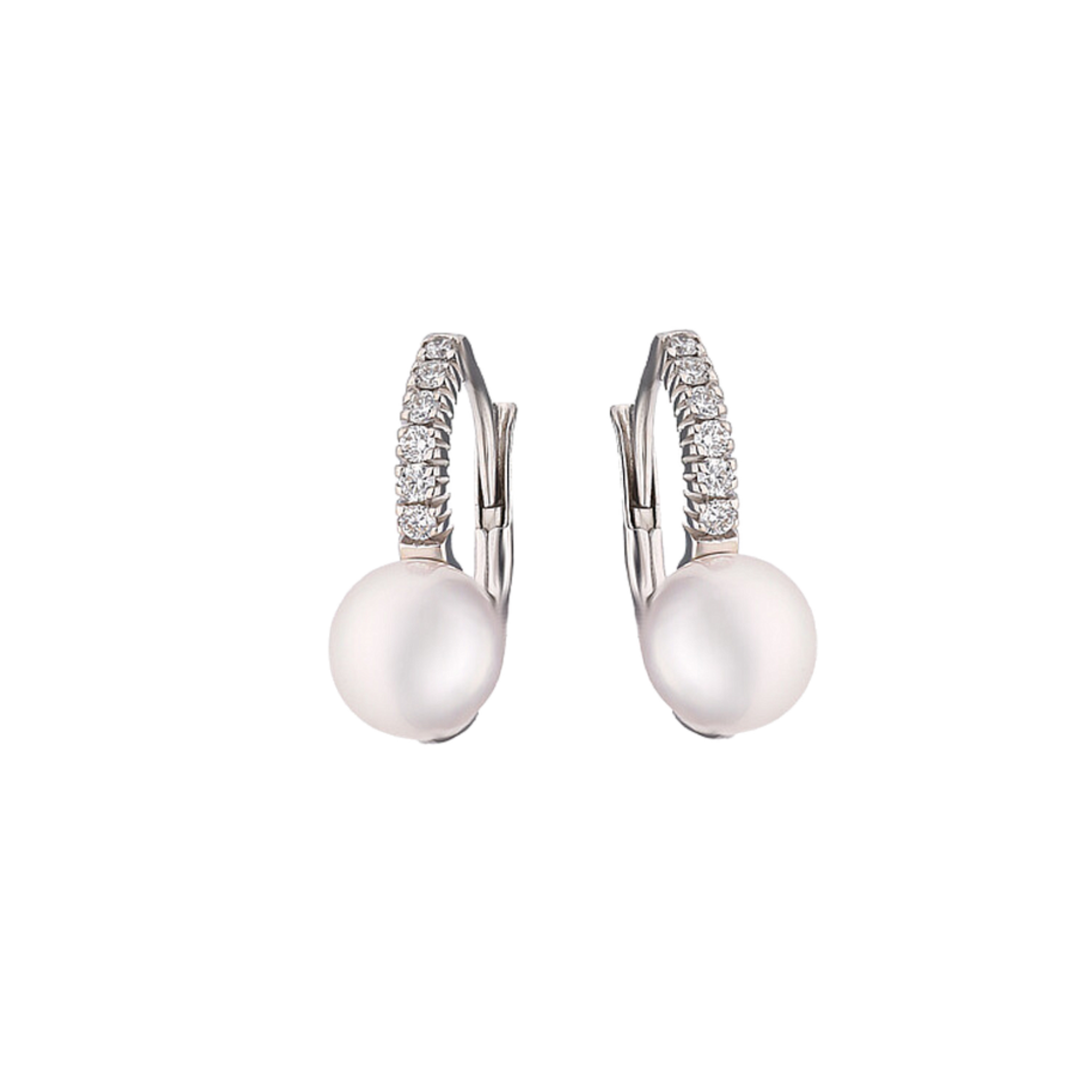 WHITE GOLD DROP EARRINGS