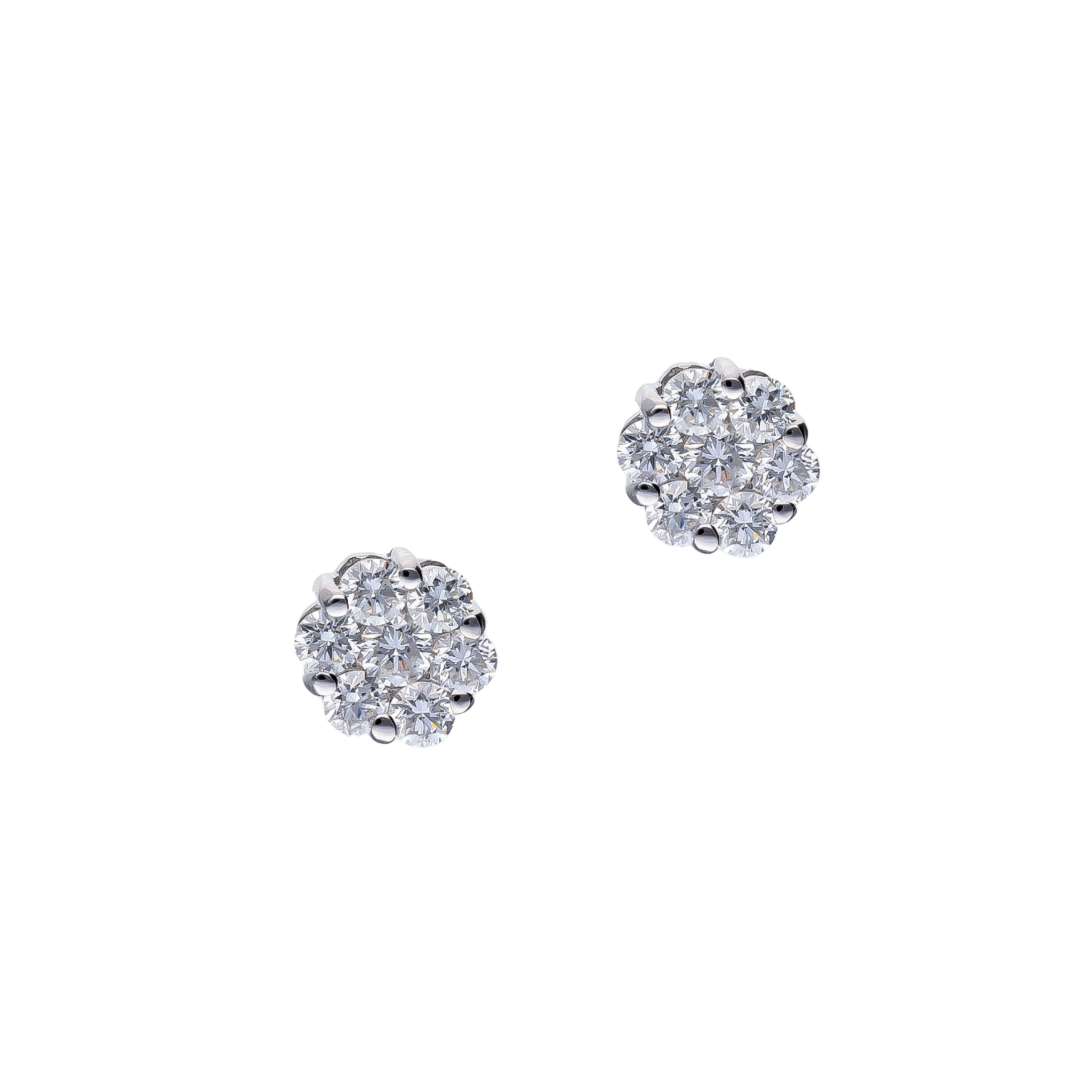 WHITE DIAMOND STUD EARRINGS