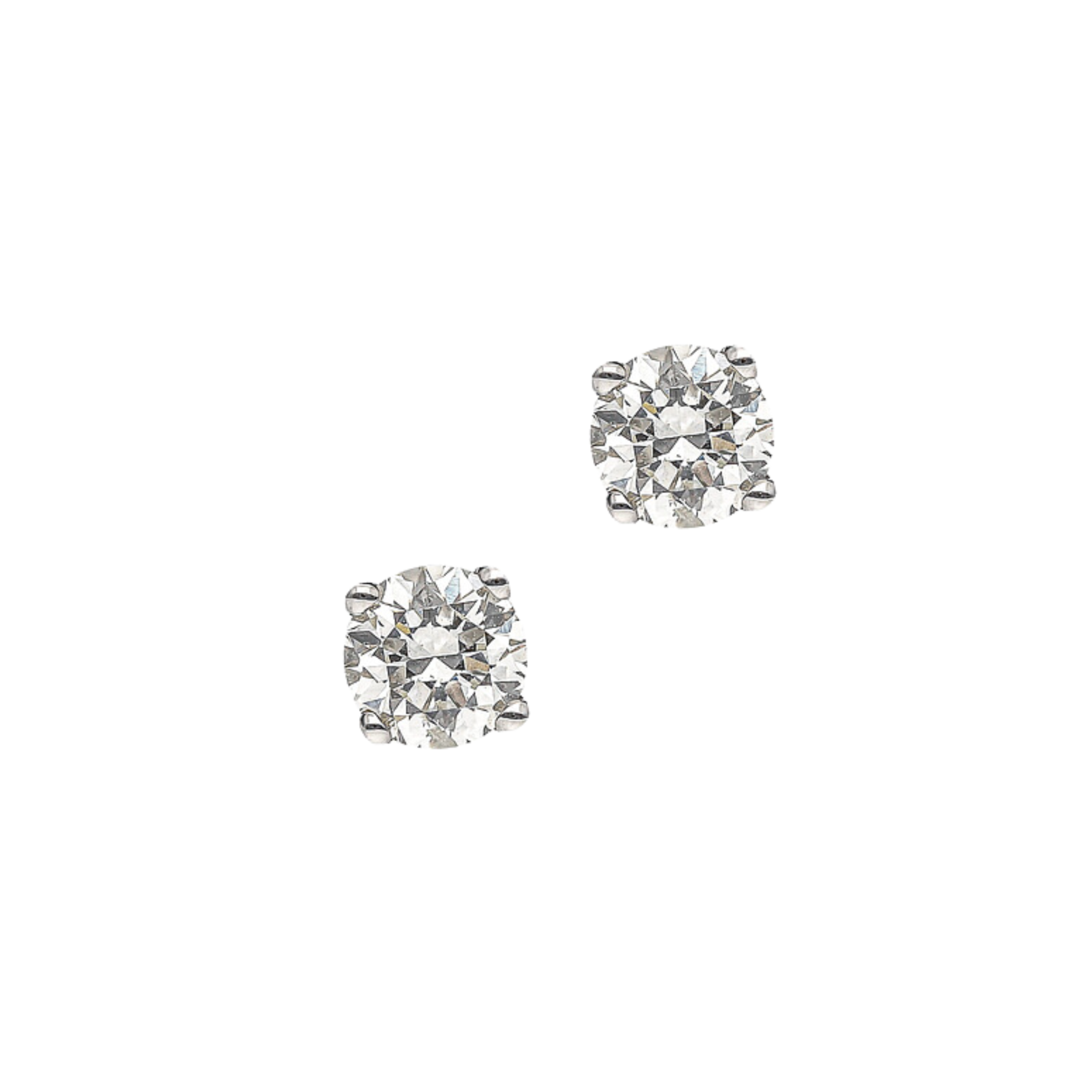 WHITE DIAMOND STUD EARRINGS