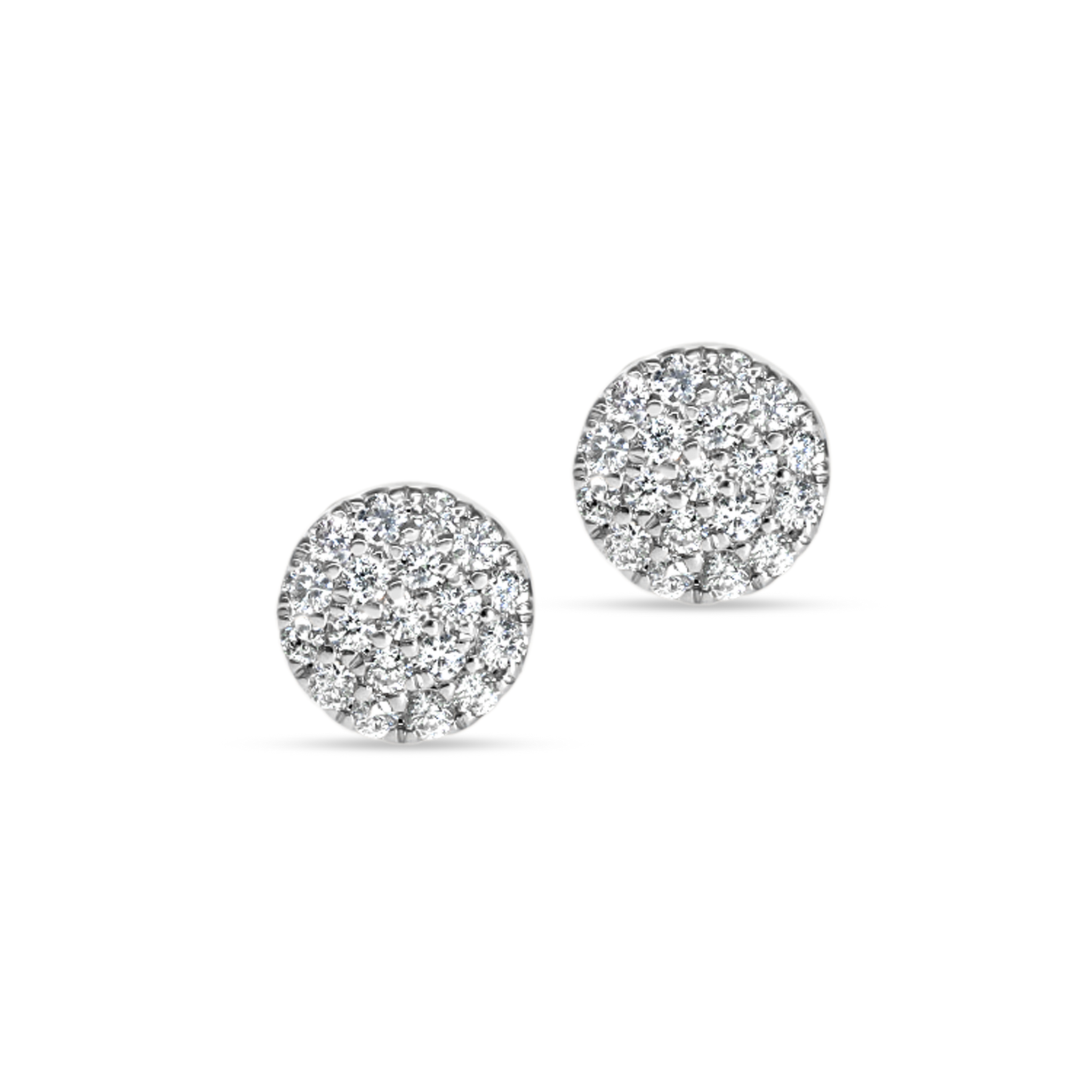 WHITE DIAMOND STUD EARRINGS
