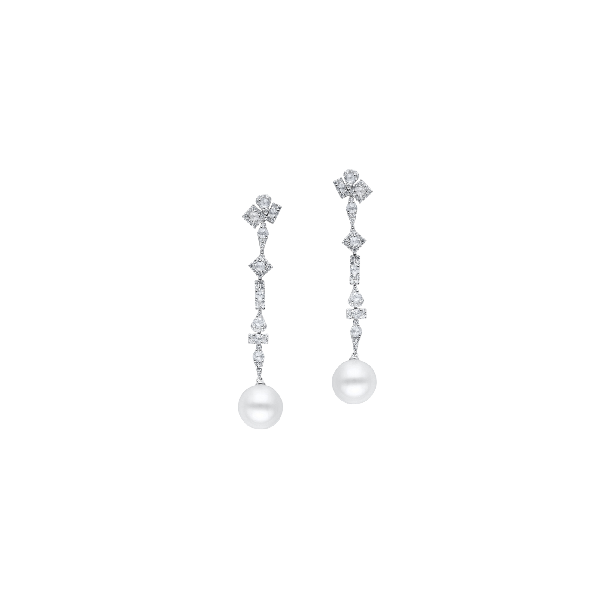 WHITE GOLD DROP EARRINGS