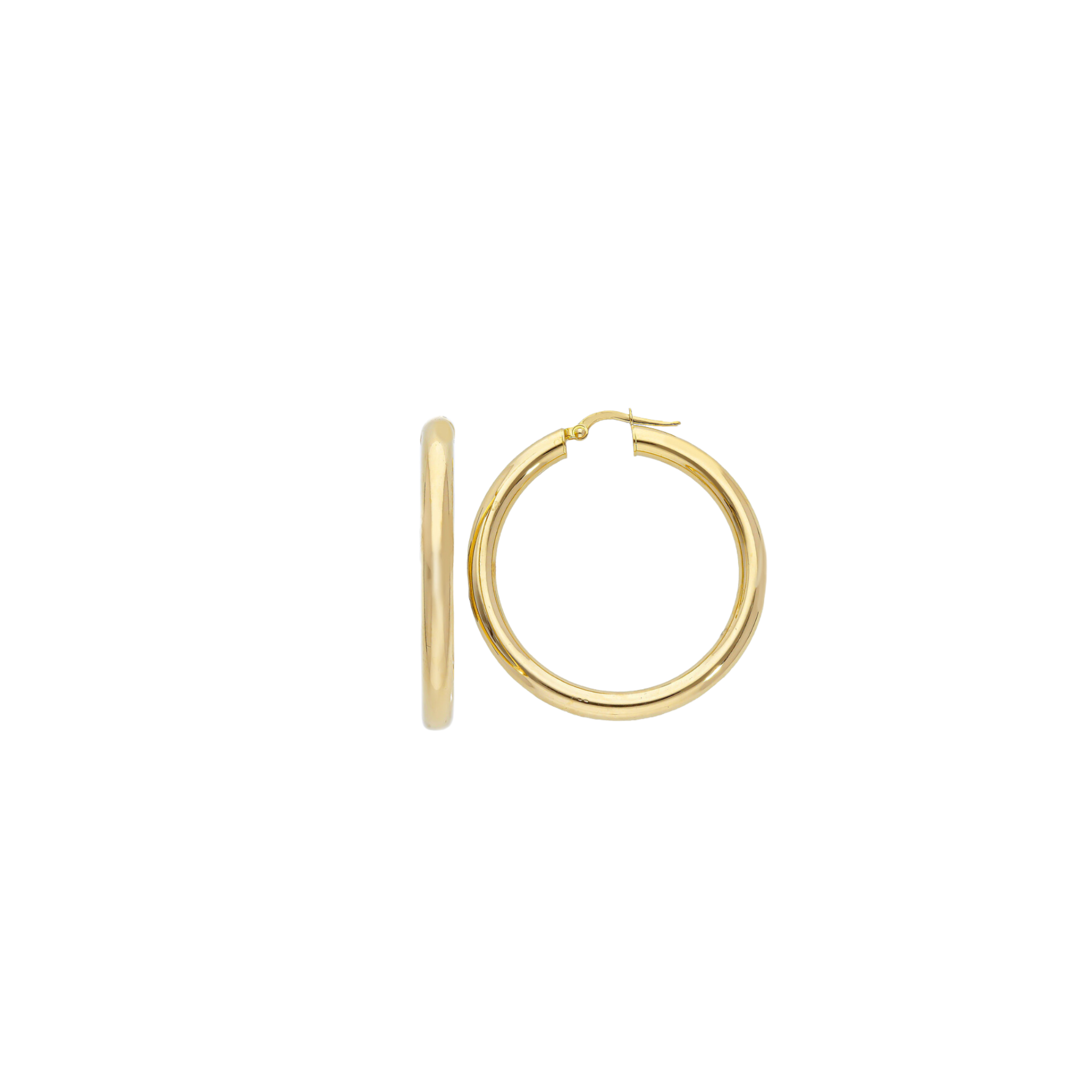 YELLOW GOLD HOOP EARRINGS