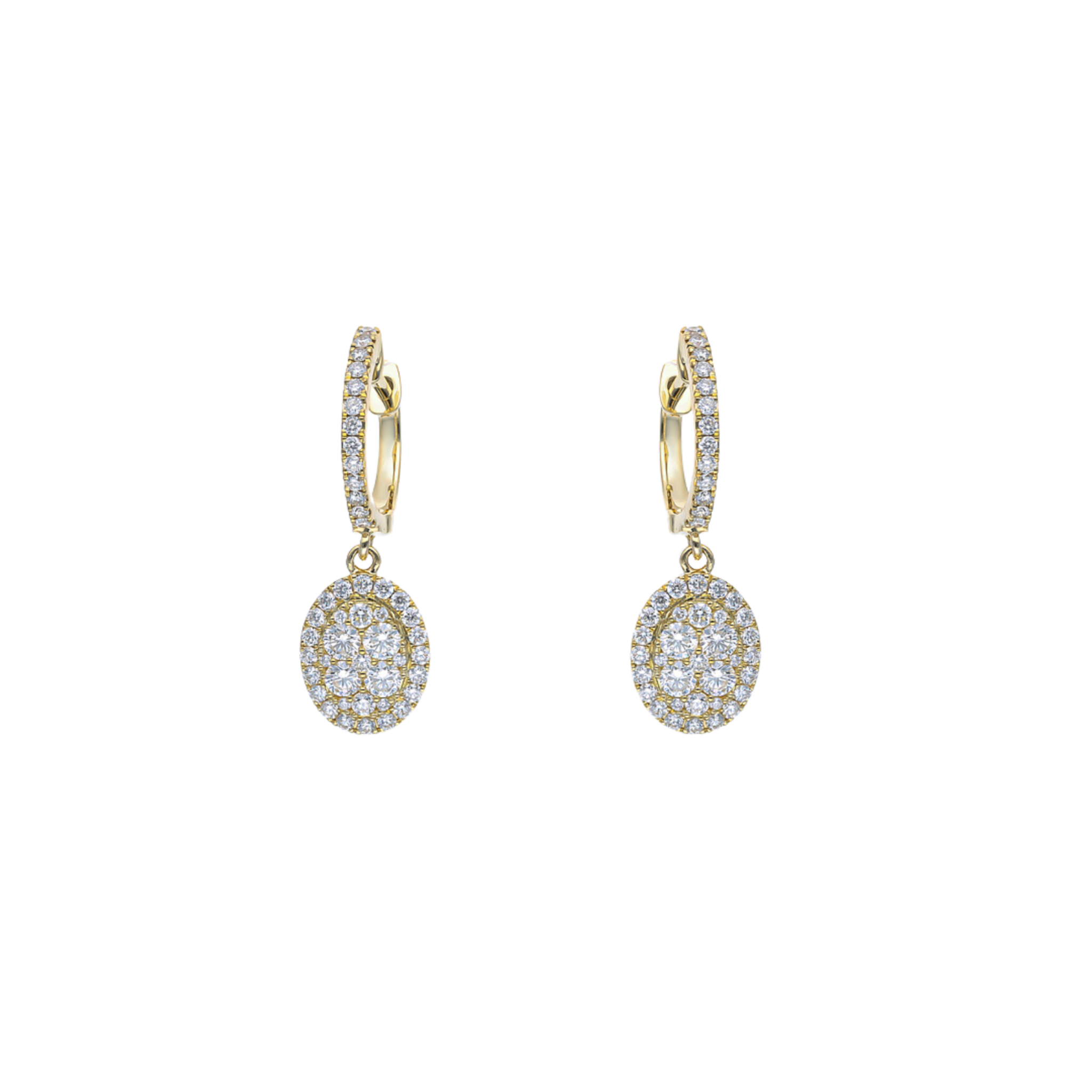 WHITE DIAMOND DROP EARRINGS