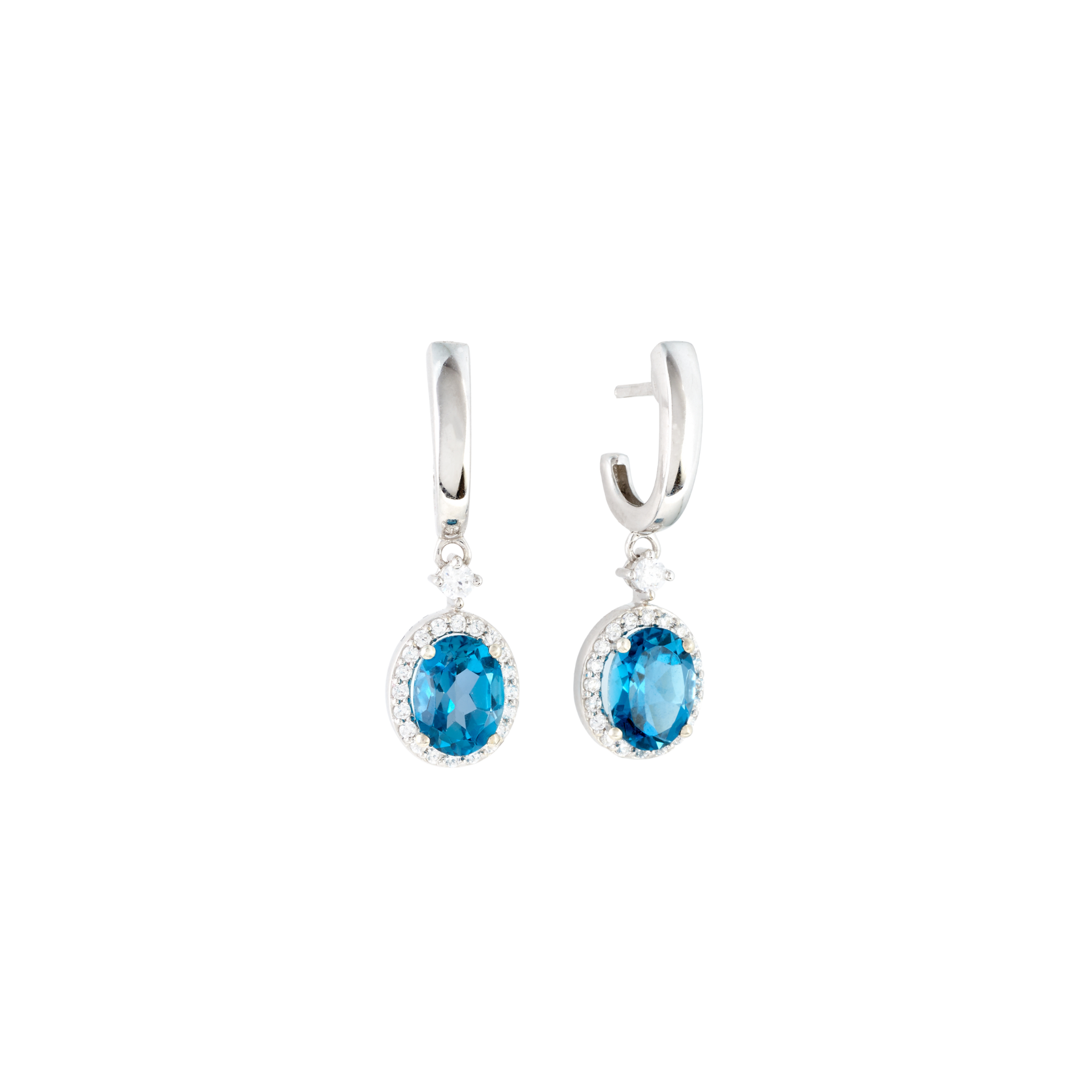 WHITE GOLD DROP EARRINGS