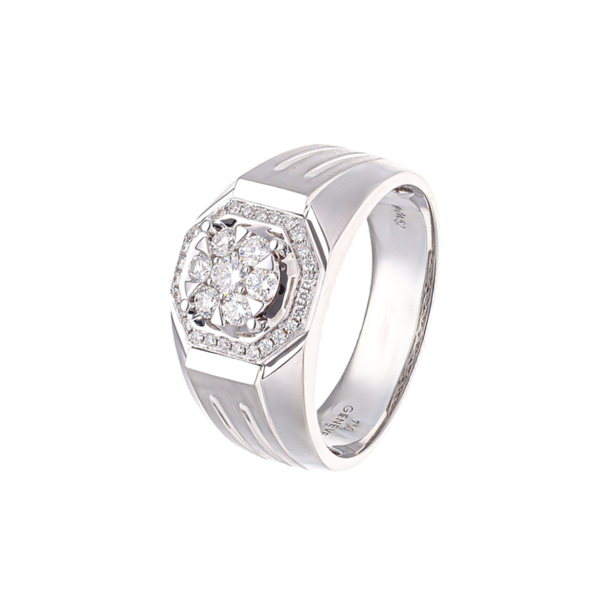 WHITE DIAMOND CLUSTER RING