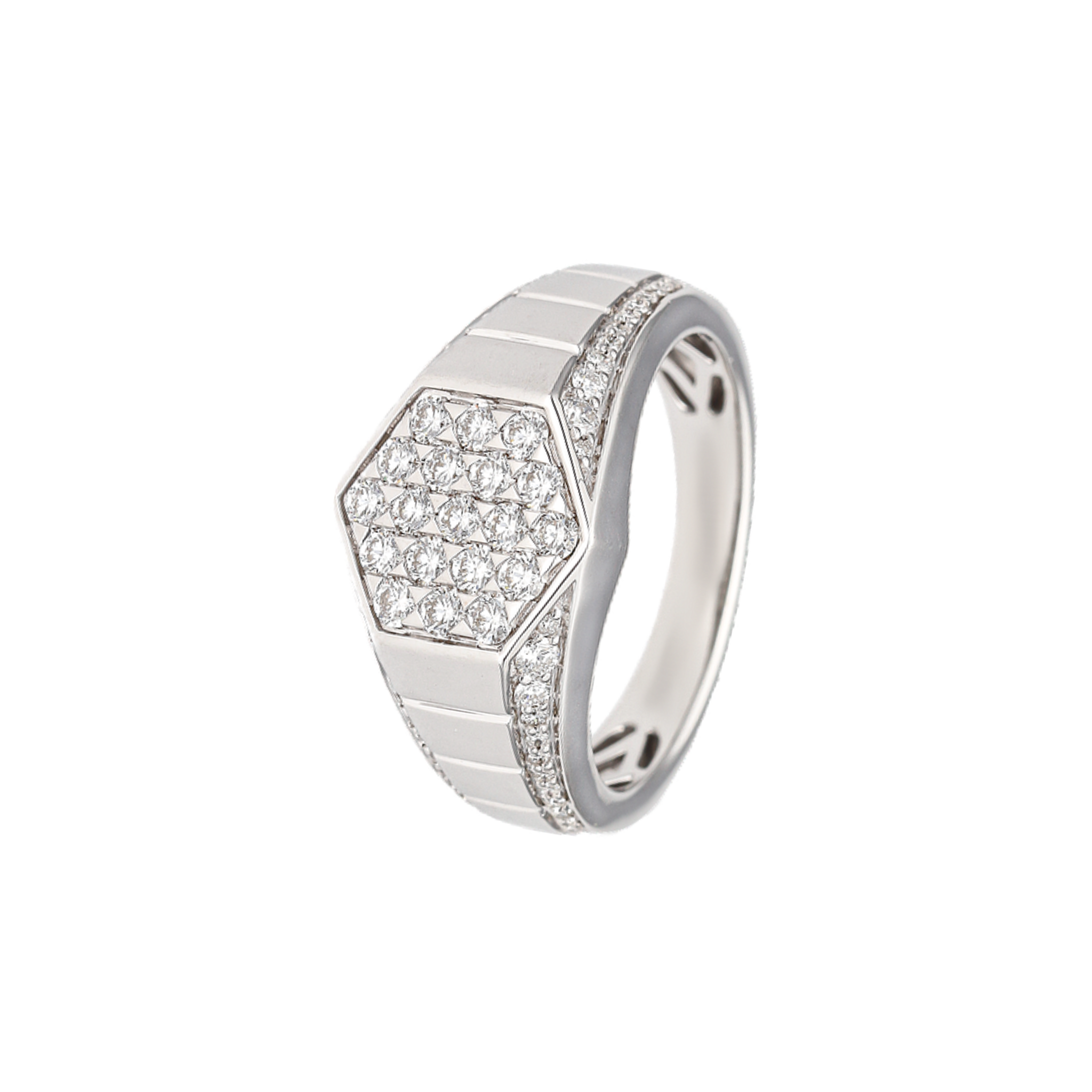 WHITE DIAMOND GENTS RING