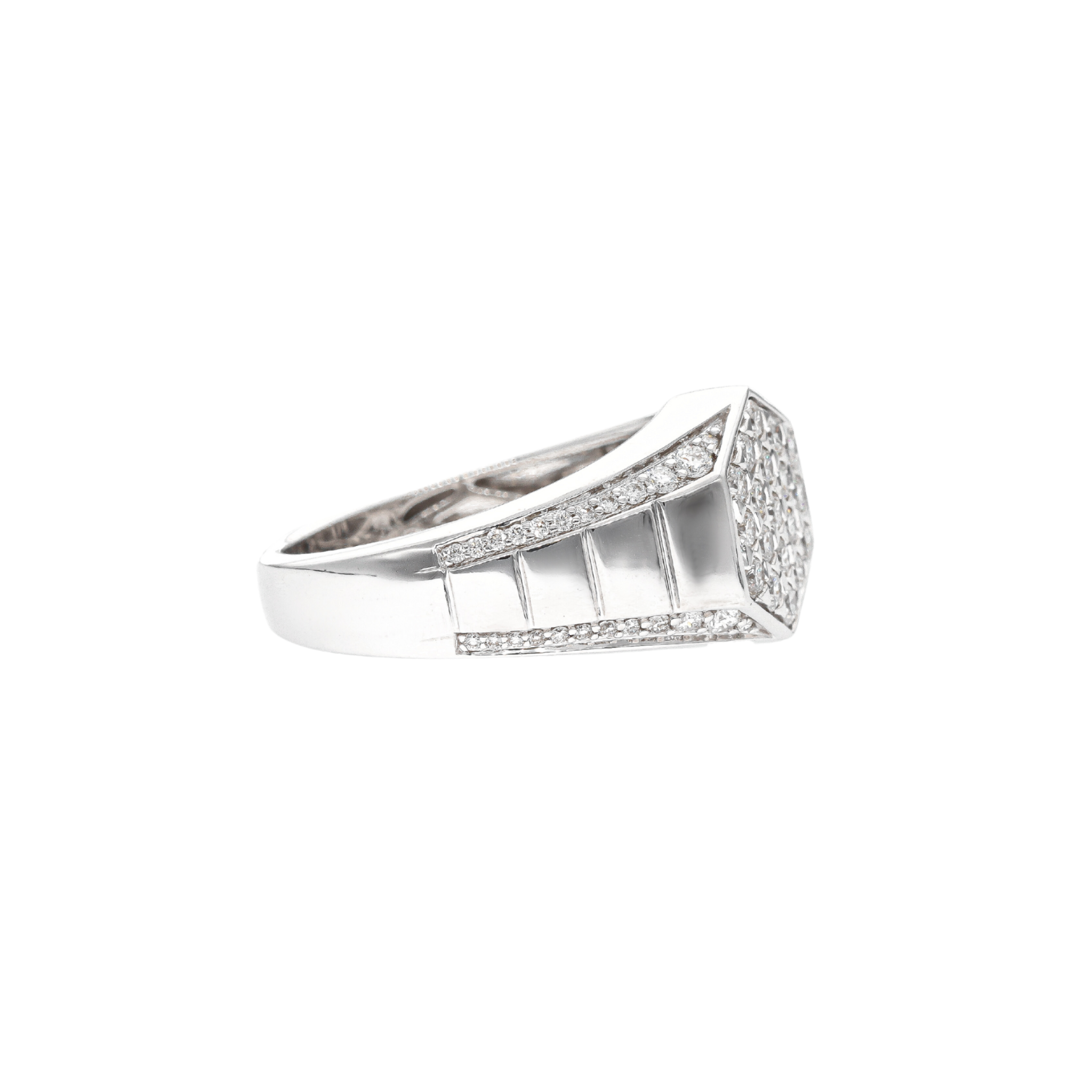 WHITE DIAMOND GENTS RING