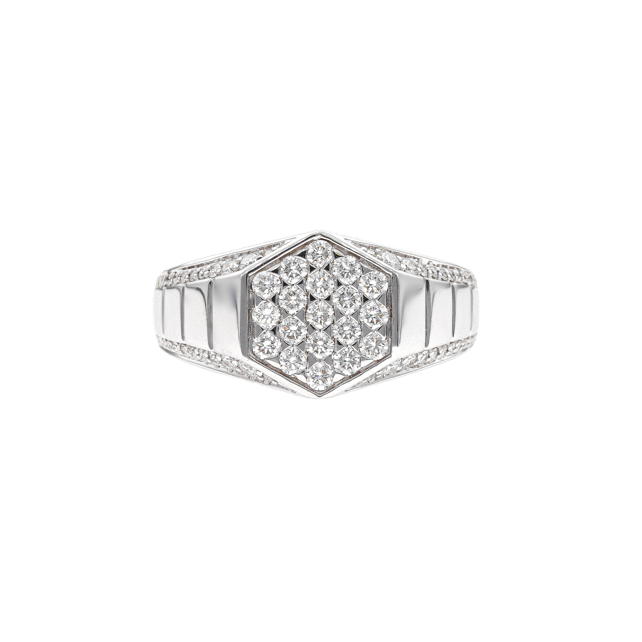 WHITE DIAMOND GENTS RING