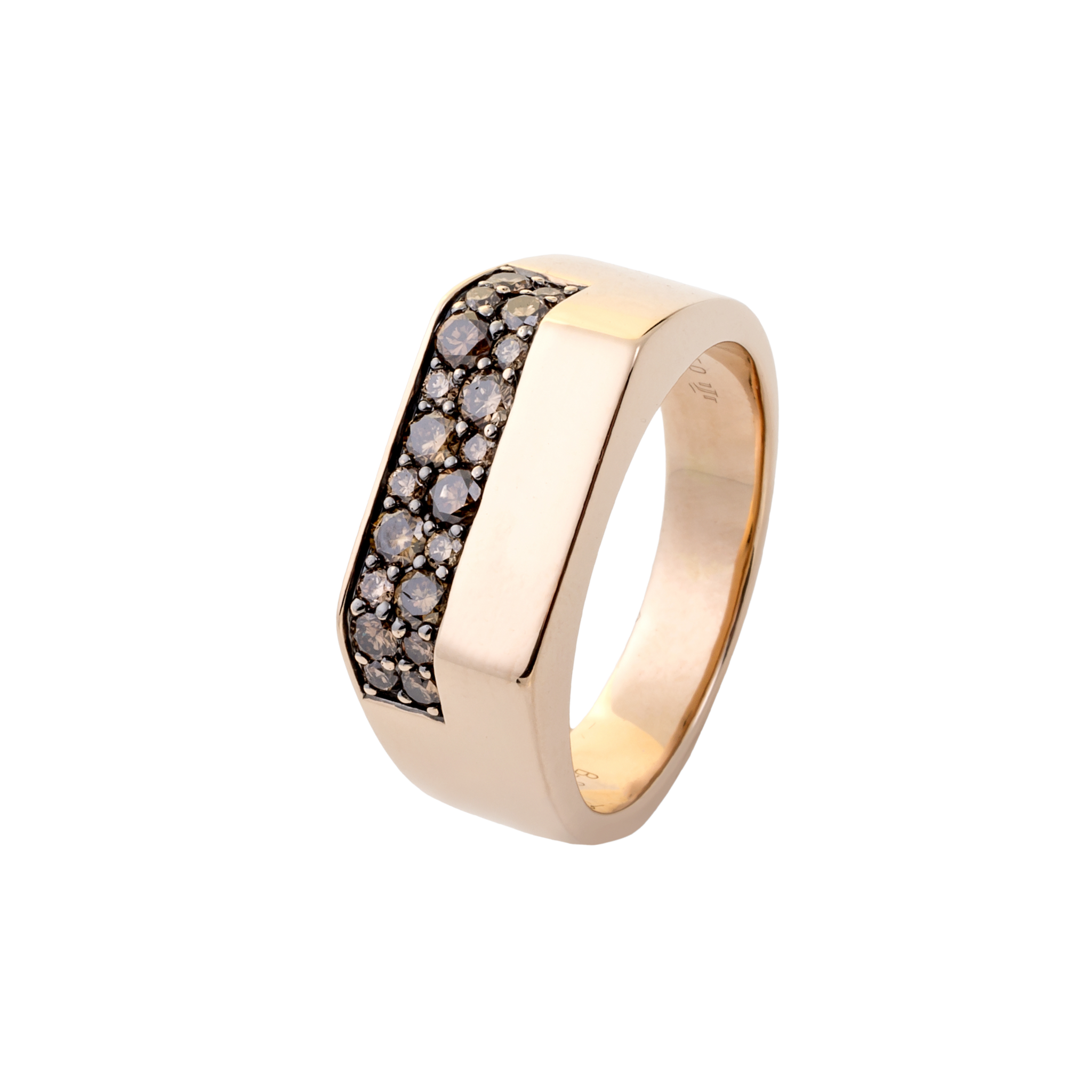 BROWN DIAMOND SIGNET RING