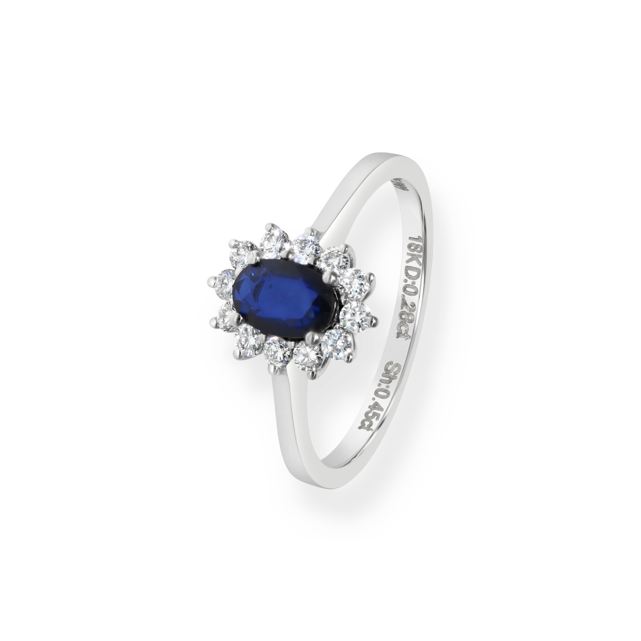 WHITE DIAMOND HALO RING